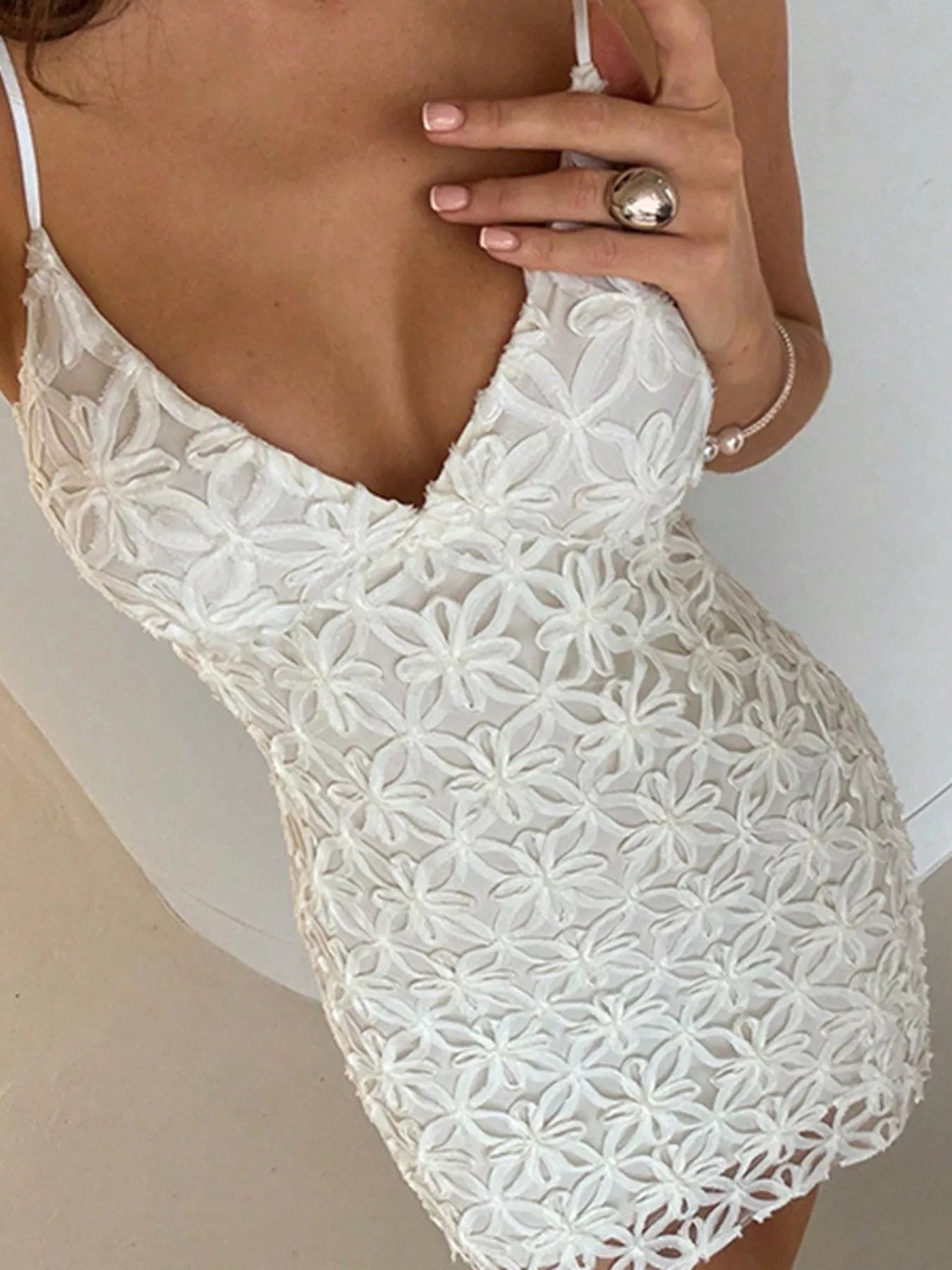 Lace Bodycon Mini Dress