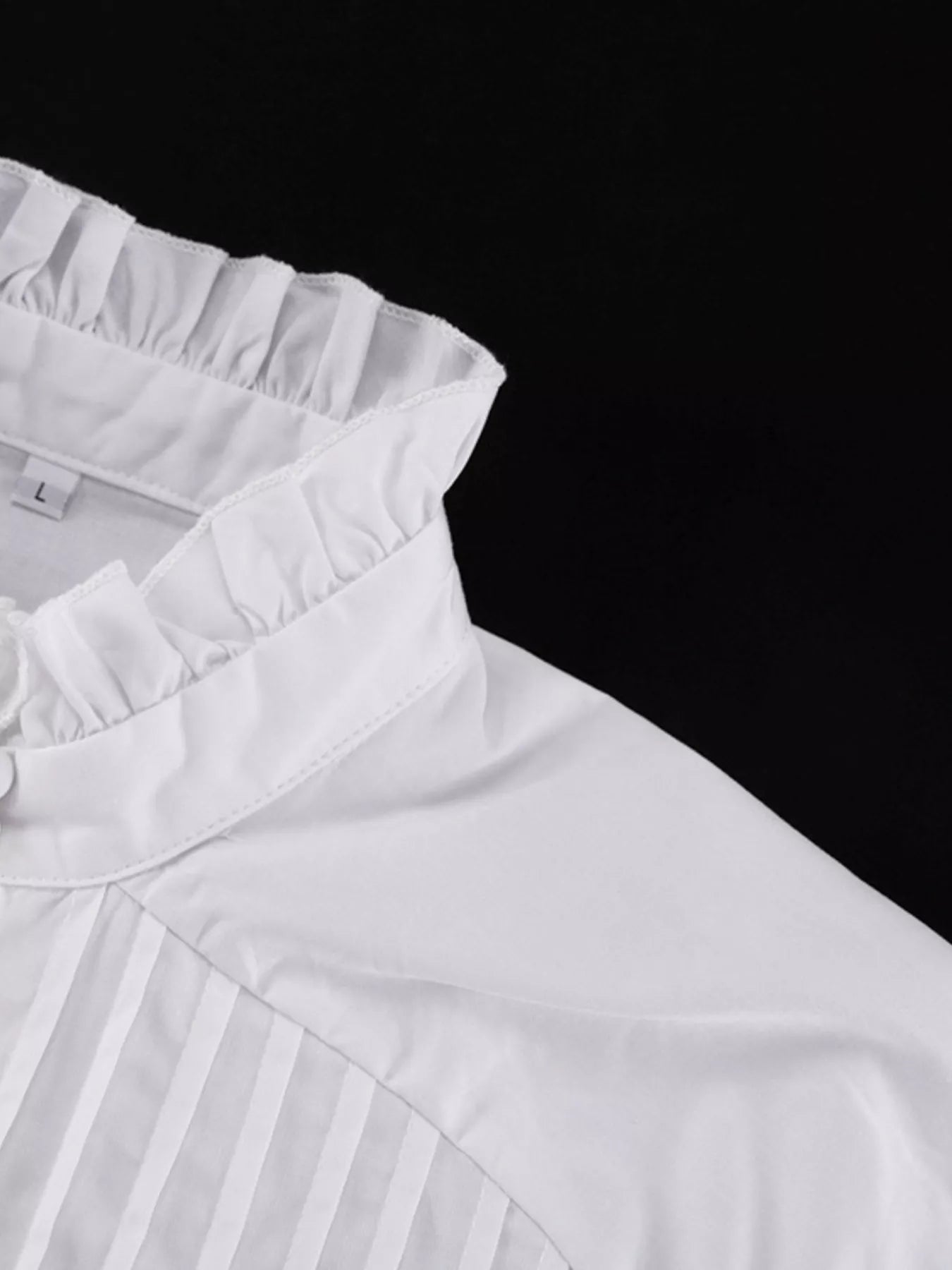 Button-Up Balloon Sleeve Mini Dress