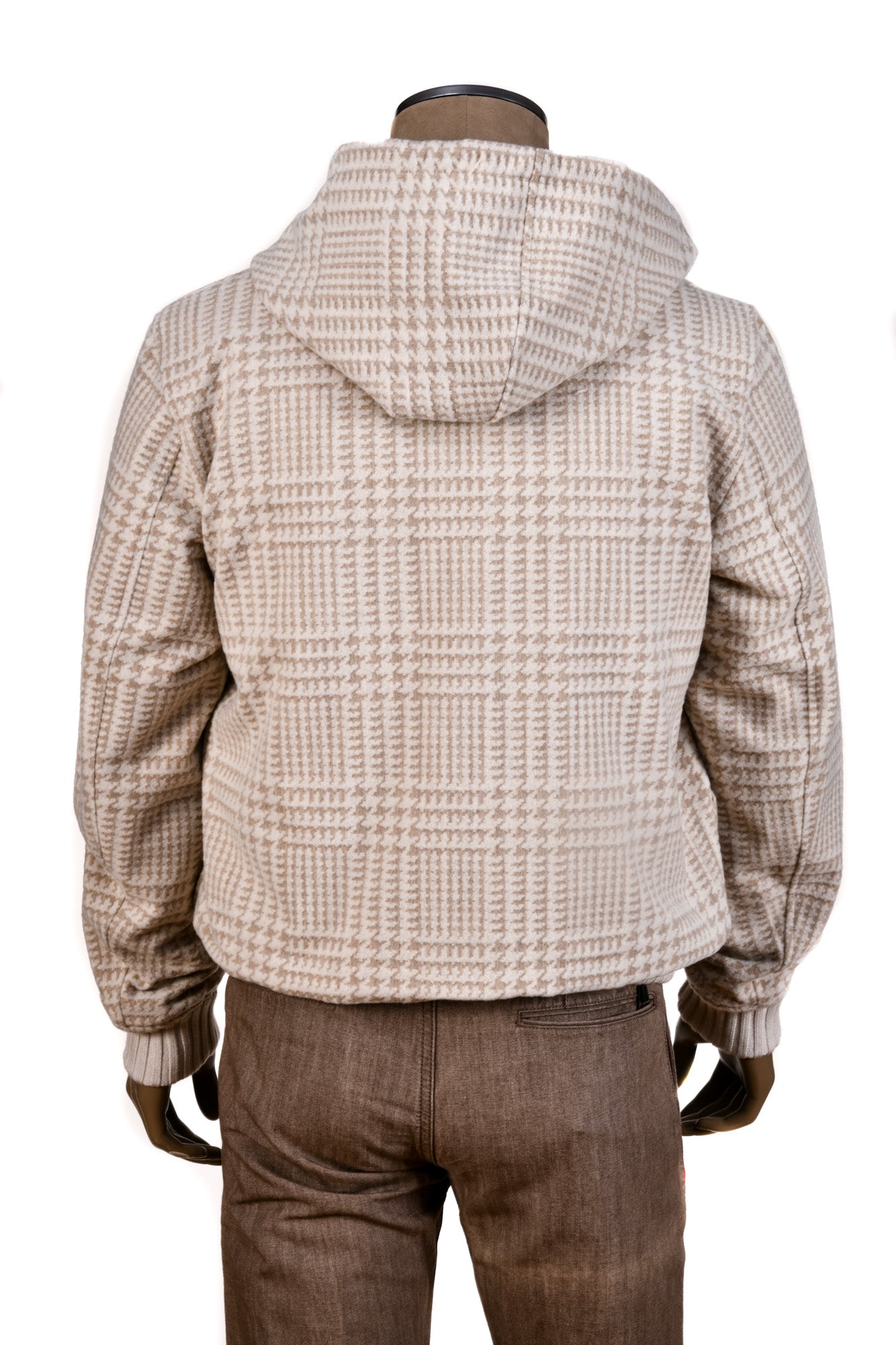 Kired by Kiton Barwa Prince of Wales Wool Reversible Jacket