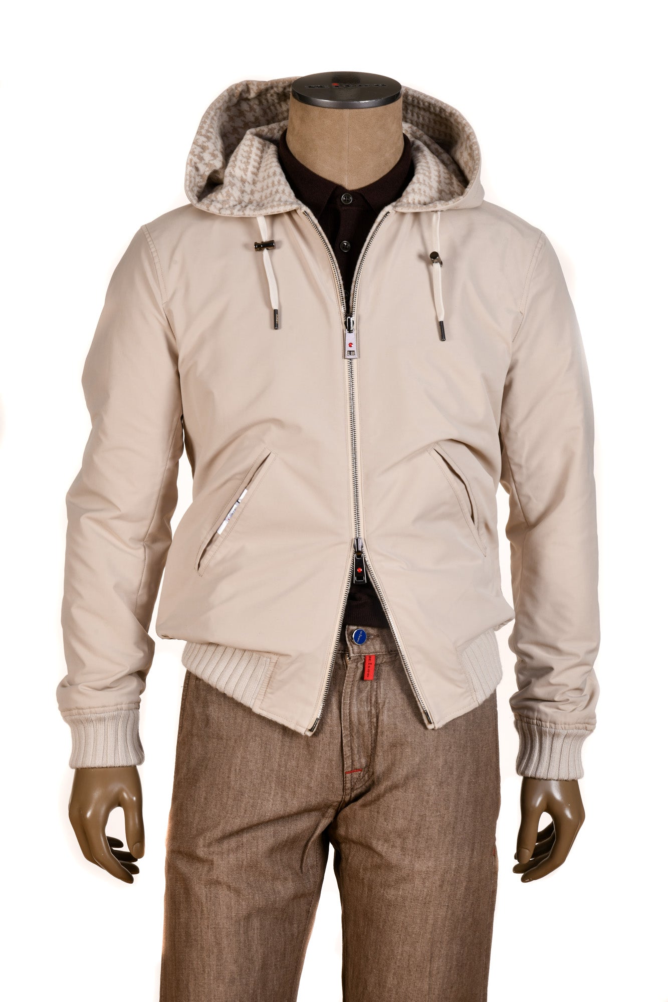 Kired by Kiton Barwa Prince of Wales Wool Reversible Jacket