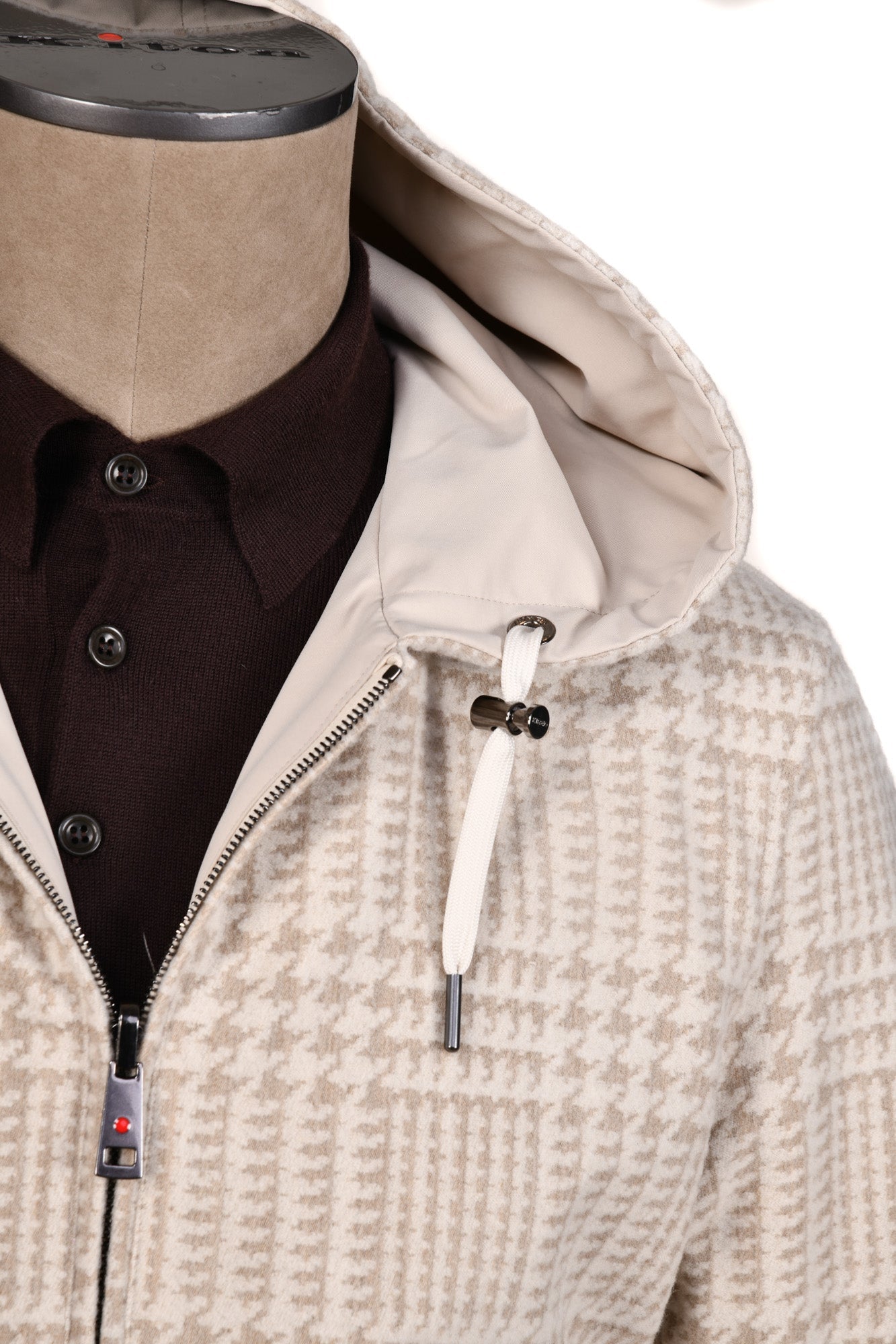 Kired by Kiton Barwa Prince of Wales Wool Reversible Jacket