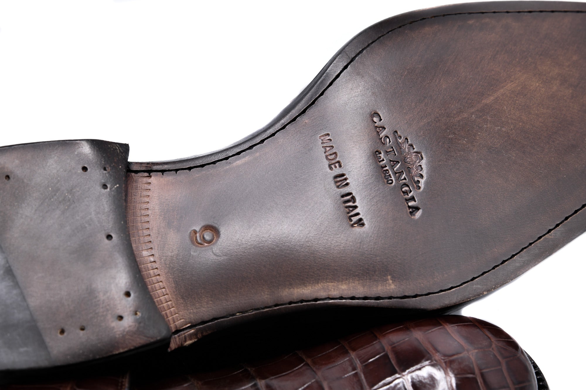Castangia Crocodile Skin Shoes
