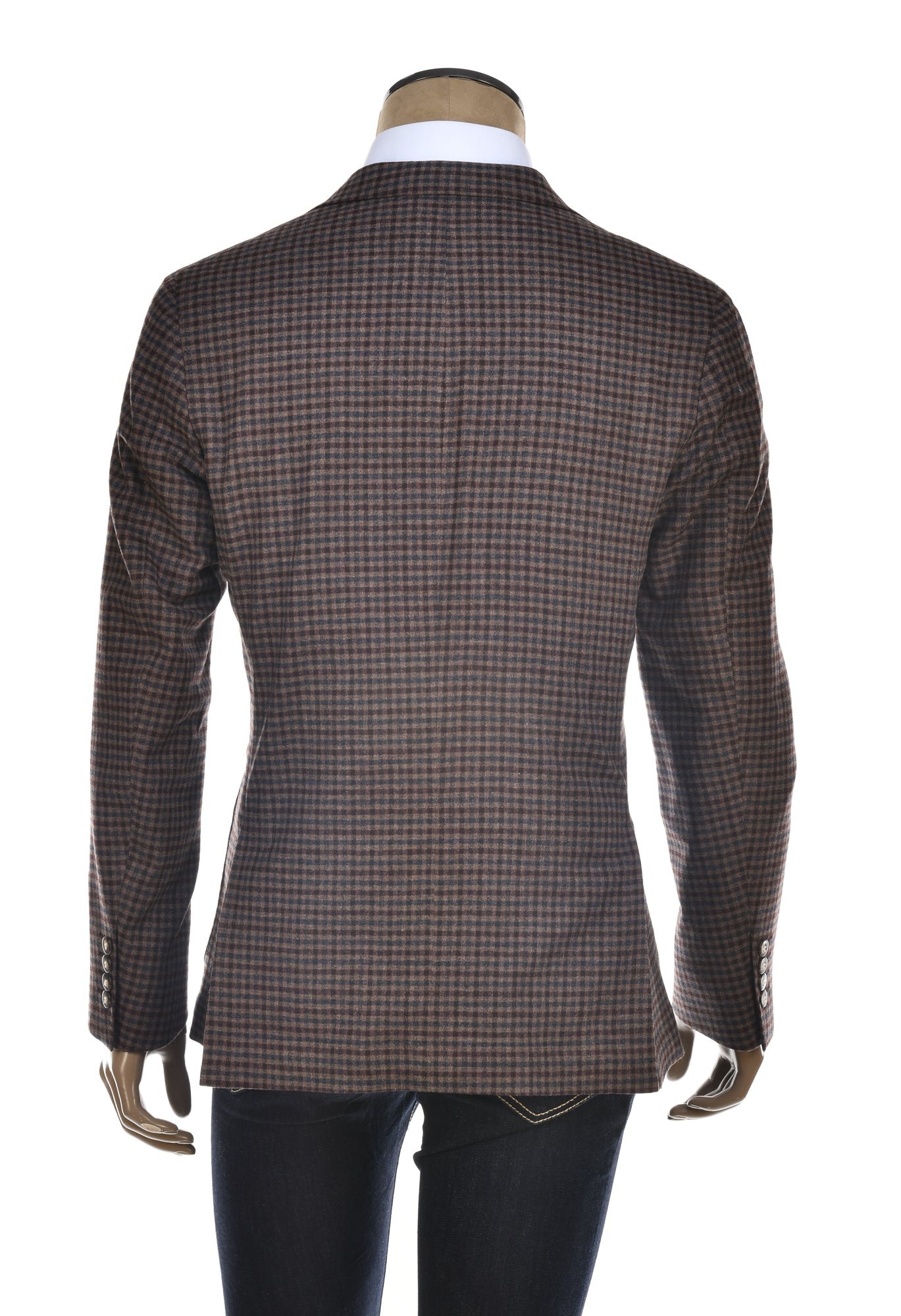 Carlo Barbera Gingham Wool-Cashmere Sport Jacket