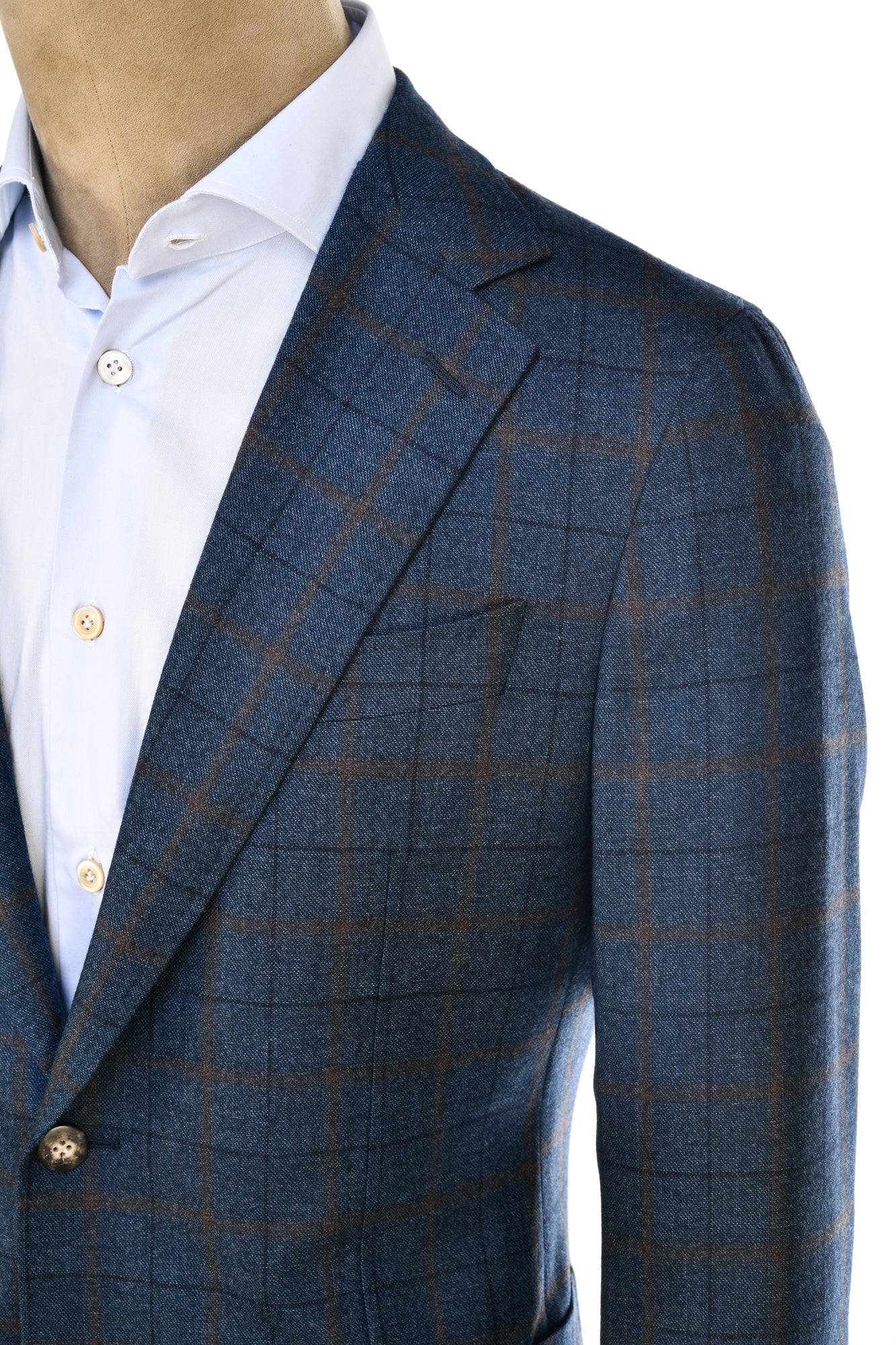 Carlo Barbera Windowpane Wool-Silk Sport Jacket