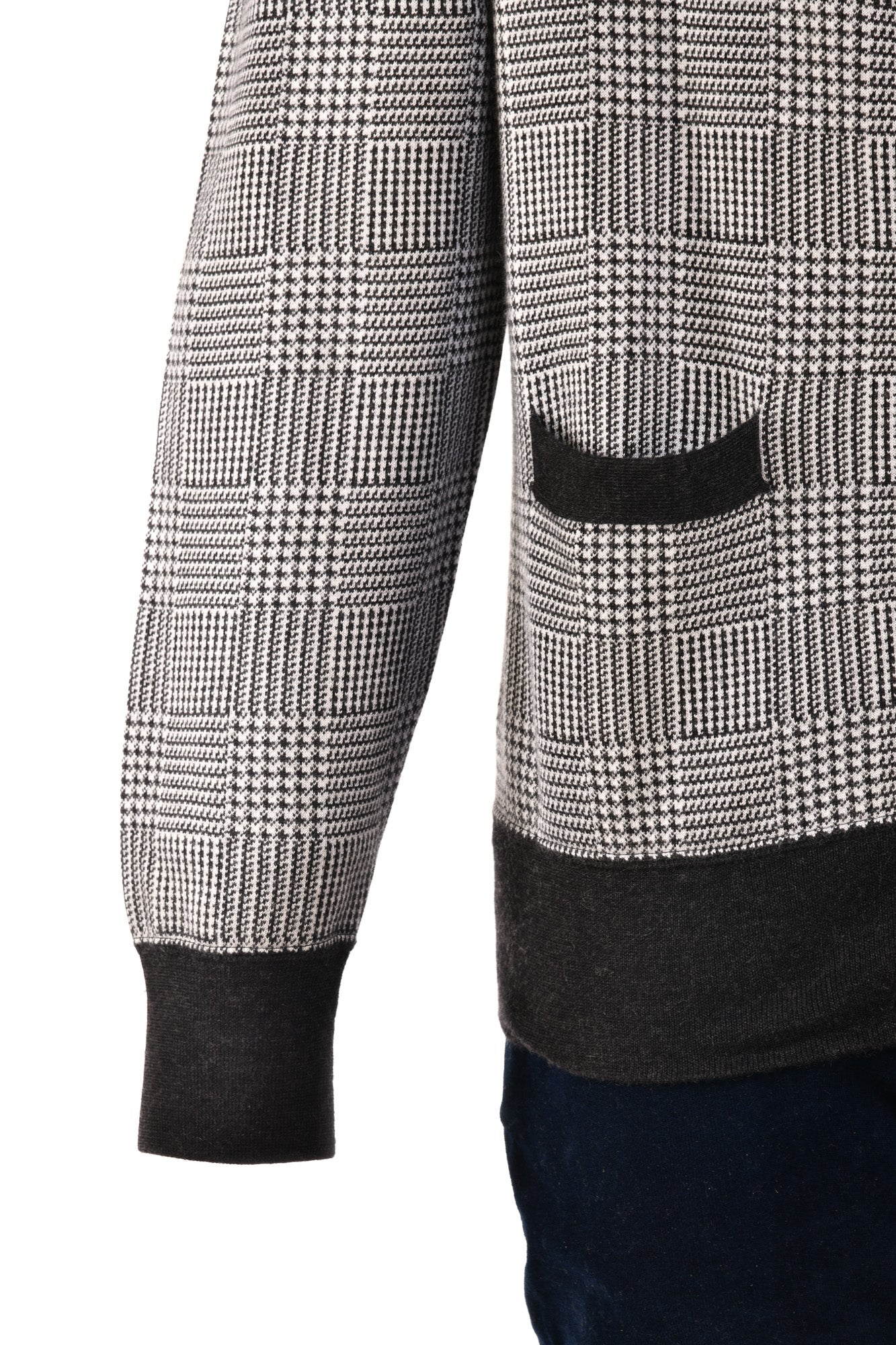 Manrico Prince of Wales Cashmere Button Down V-Neck Cardigan