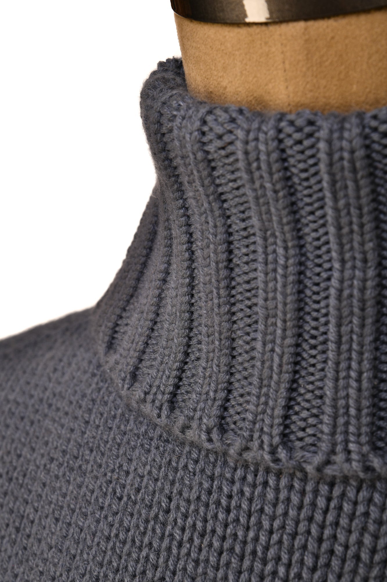 Manrico Cashmere Tribal Pattered Turtleneck Thick Knit Sweater