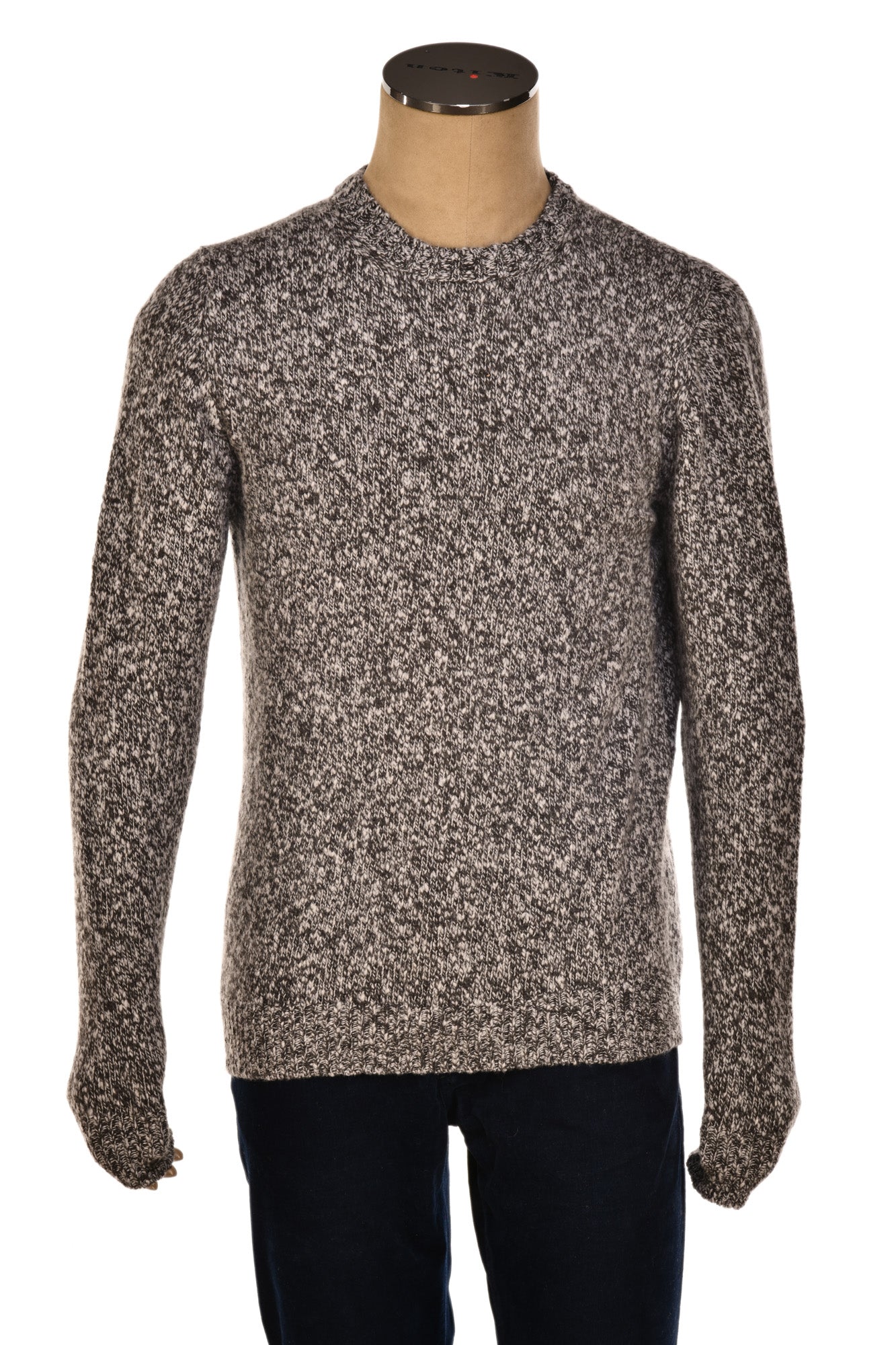 Fedeli Wool-Cashmere Marled Crewneck Knit Sweater