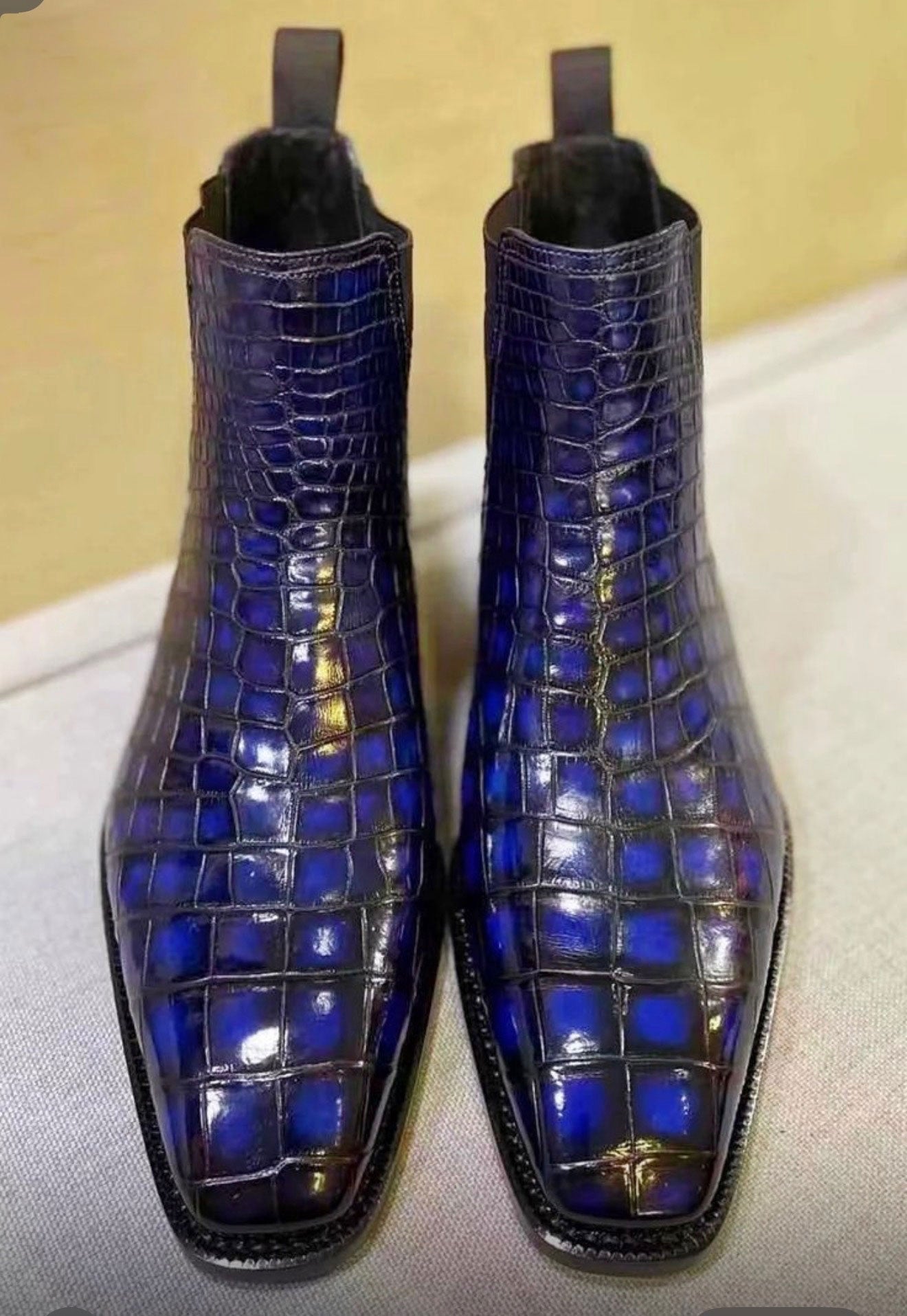 Maurice Cincinnati Custom Made Alligator Boot - Blue