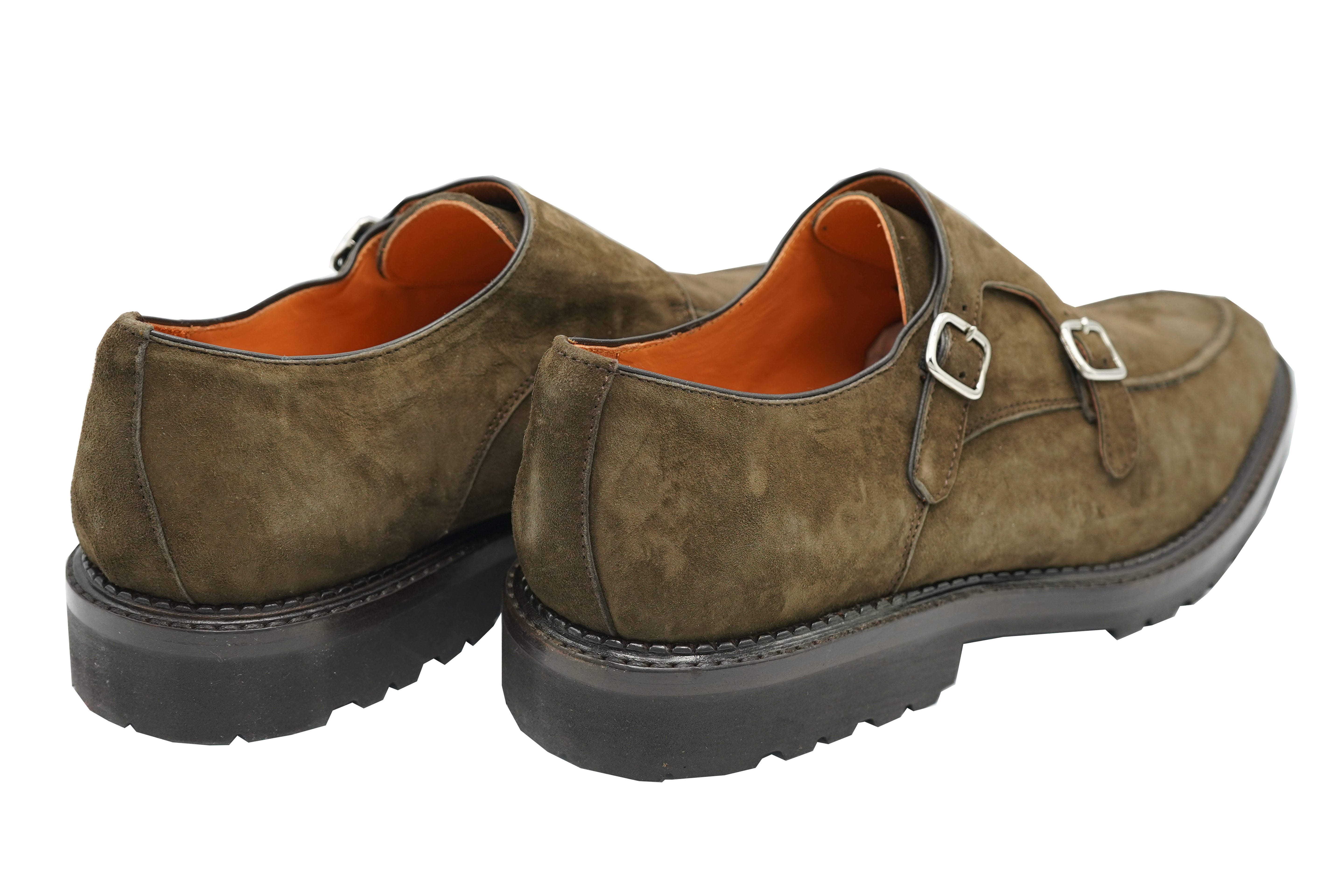 Andrea Ventura Norvegese Parigino Adler Suede Monk Strap Shoes