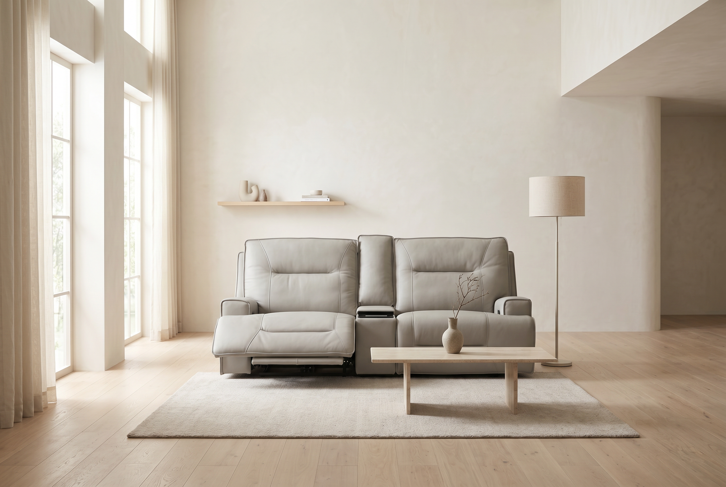 Atlas Fog 2-Piece Power Reclining Sofa Set