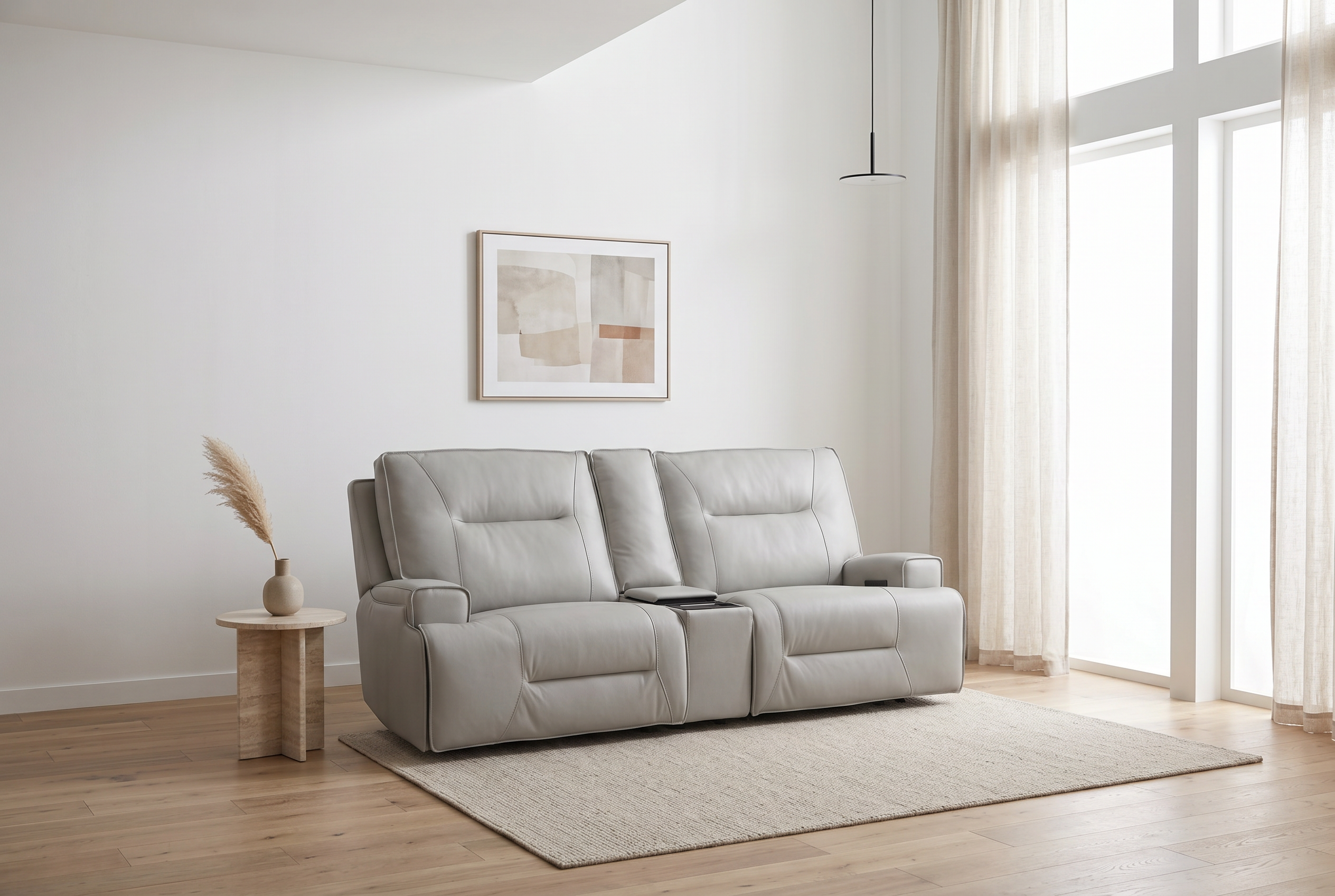 Atlas Fog 2-Piece Power Reclining Sofa Set