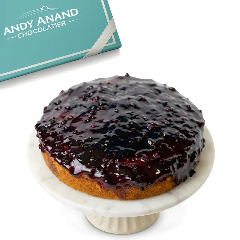 Andy Anand Sugar-Free Dunked Blueberry Cake, 2.5 lb – Keto & Diabetic-Friendly, Fresh Blueberry Juice Infused, No Preservatives Gift Box