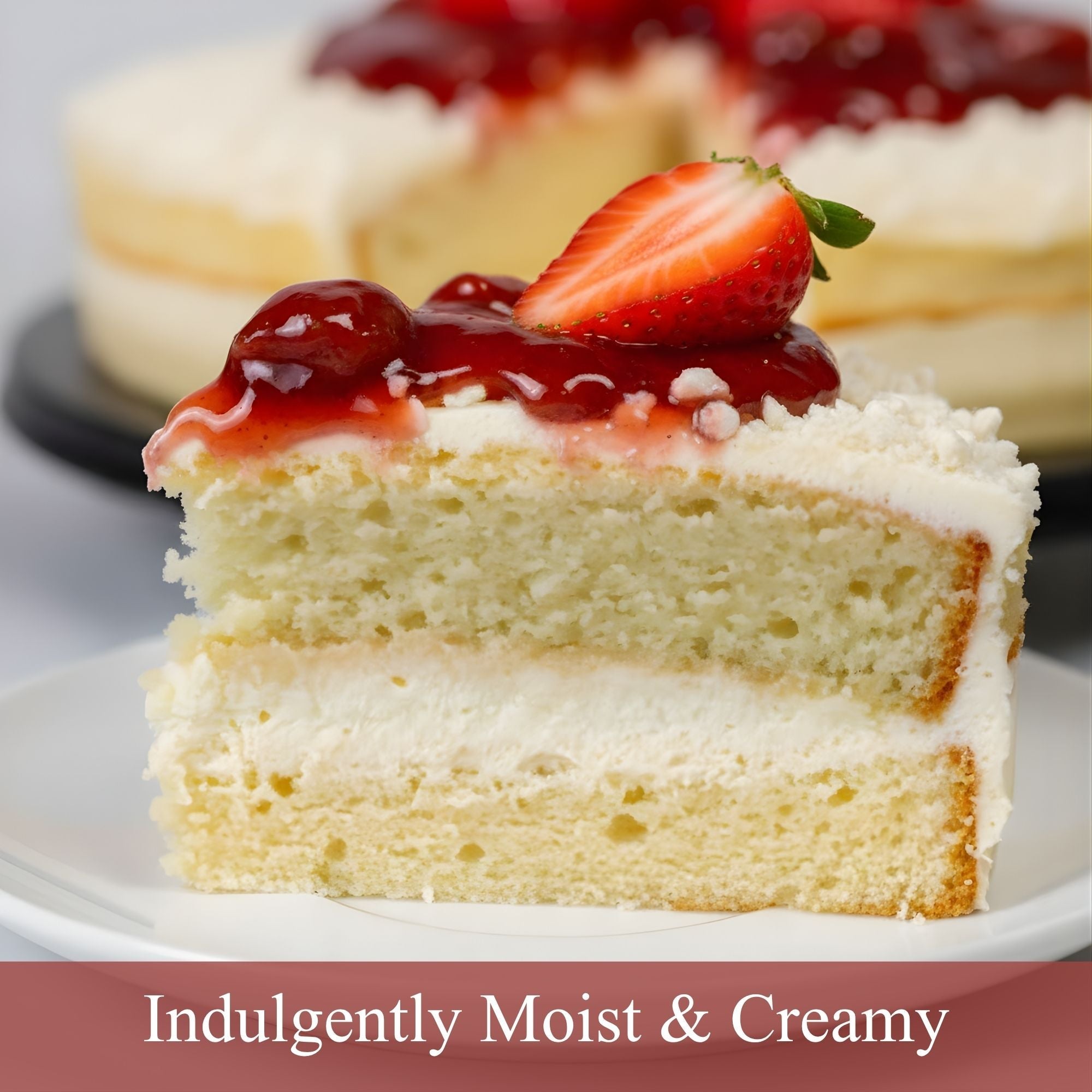 Andy Anand Sugar Free Swedish Strawberry Cream Cake (Jordgubbstårta), 2.5 lbs – Diabetic Friendly, No Sugar Added, Fresh Strawberries & Whipped Cream, Traditional Scandinavian Celebration Dessert
