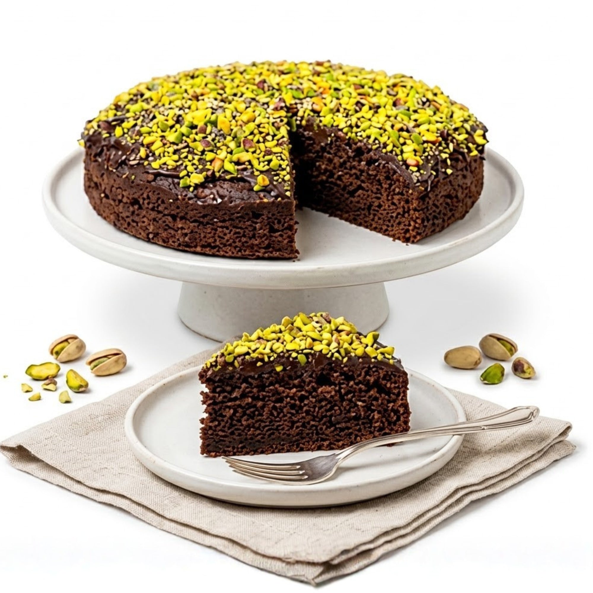Andy Anand Sugar-Free Dubai Pistachio Chocolate Cake, 2.2 lb – Kataifi, Pistachio Cream, Keto & Diabetic-Friendly Viral Birthday Gift Box