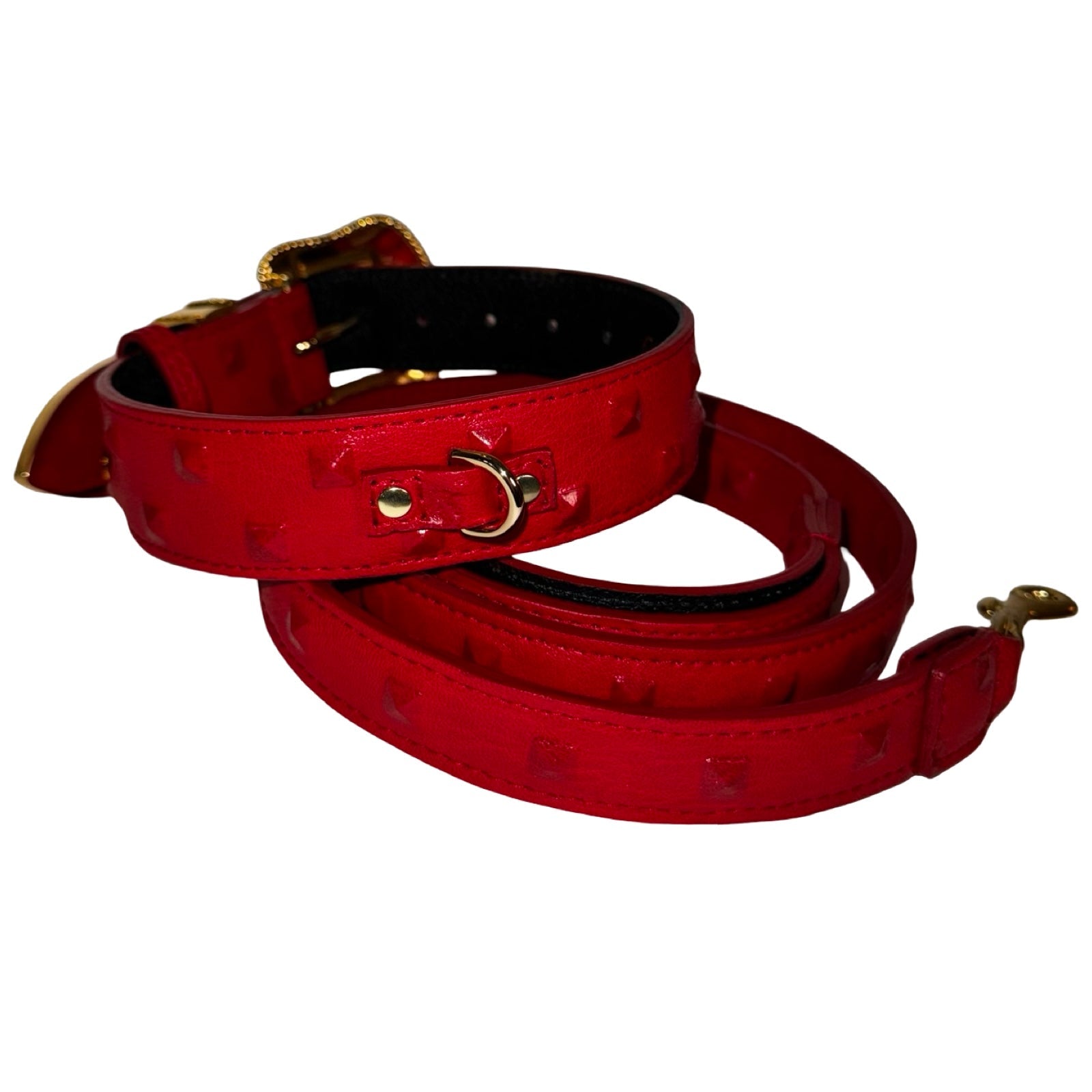 Bella Rosso Swarovski Crystal Collar & Leash Set