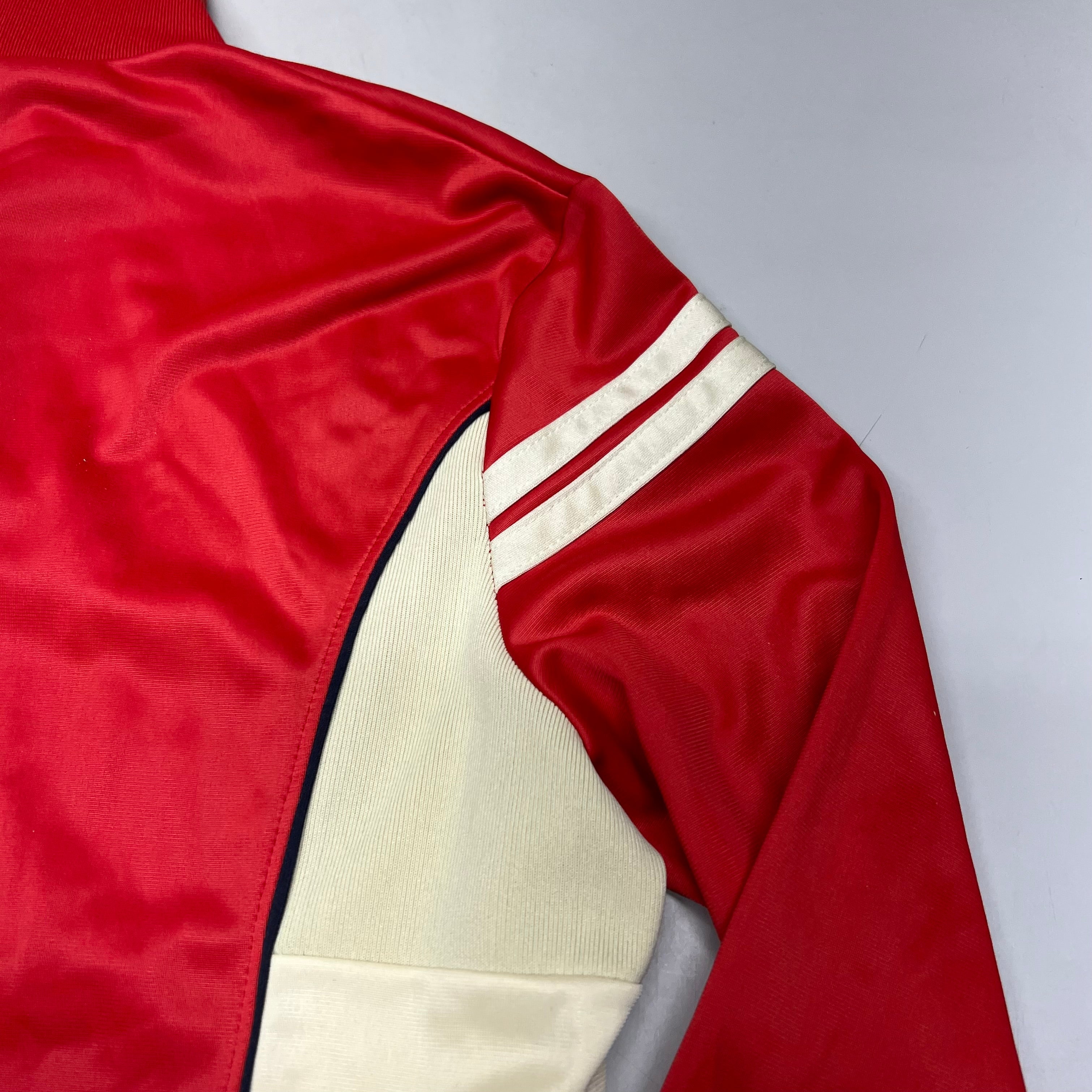 SERGIO TACCHINI Sportswear Track Suit Zip Up Jacket US Sz 40 Red/Cream (Used)
