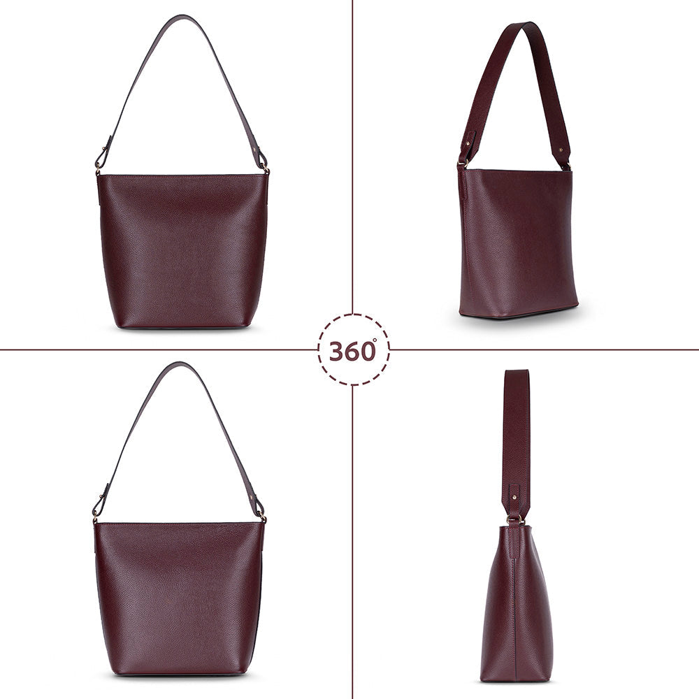 Elena Women’s Leather Tote Bag – Genuine Leather Shoulder Bag for Everyday Function | Minimal & Handcrafted