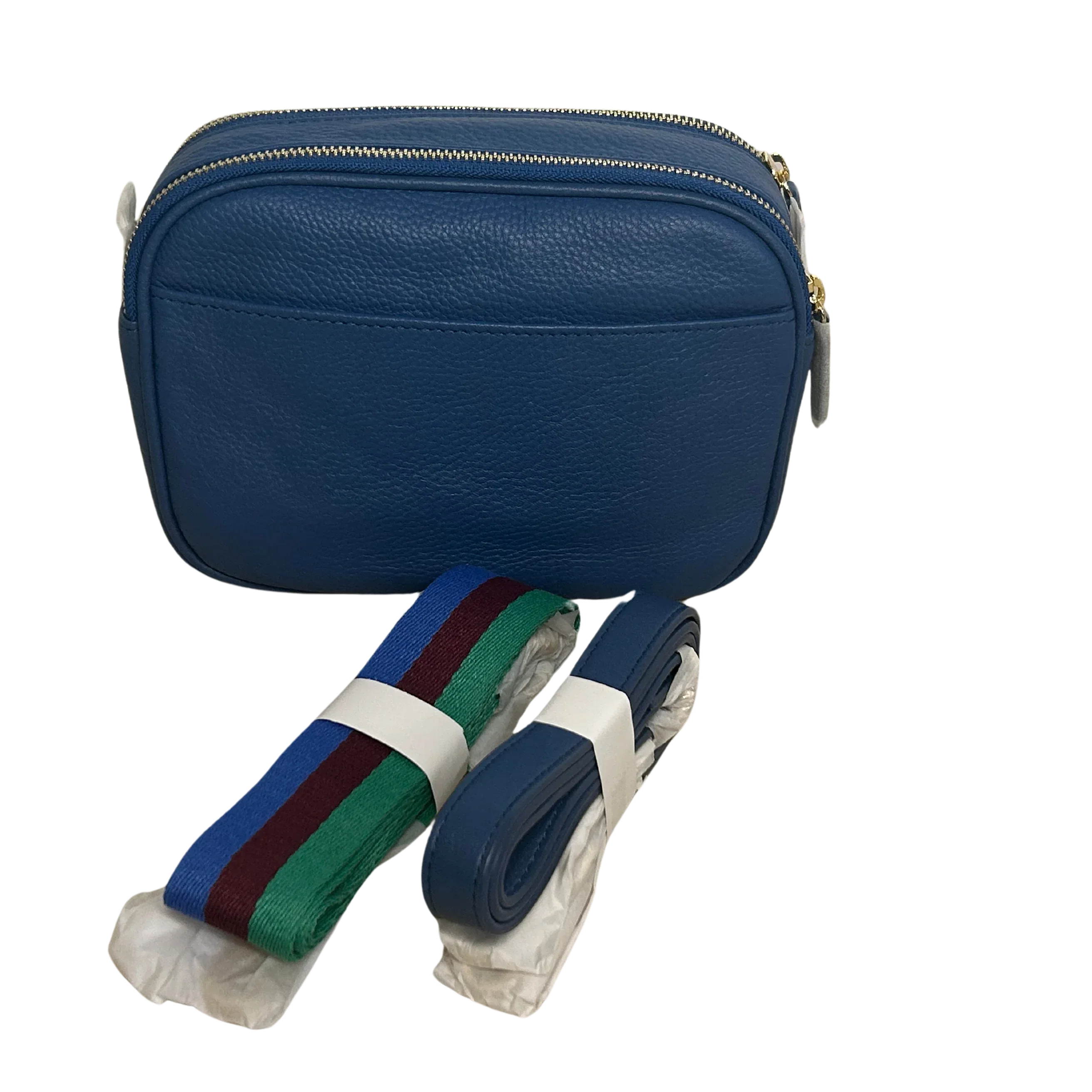 Sophia Full-Grain Leather Crossbody Bag – Double-Zip Travel & Everyday Purse