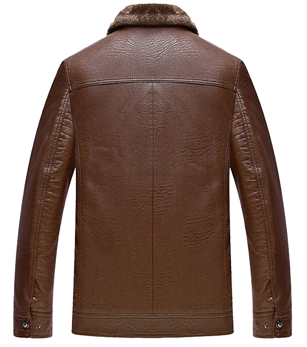 Brown Fur Leather Jacket