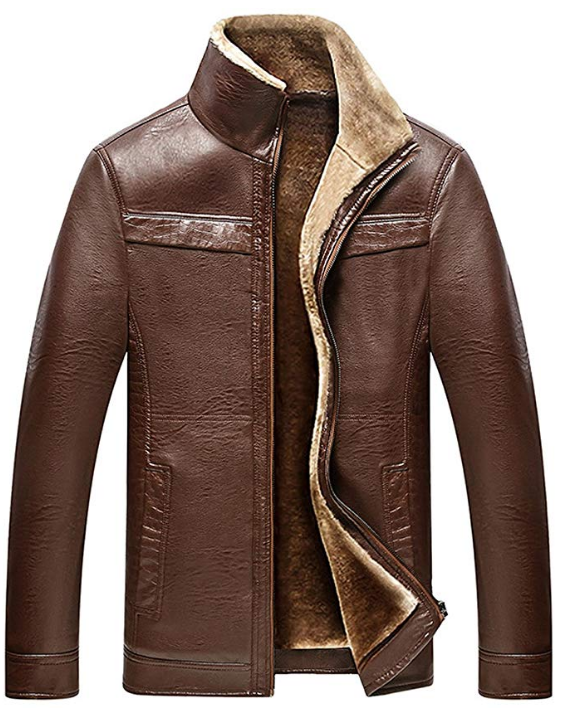 Brown Fur Leather Jacket