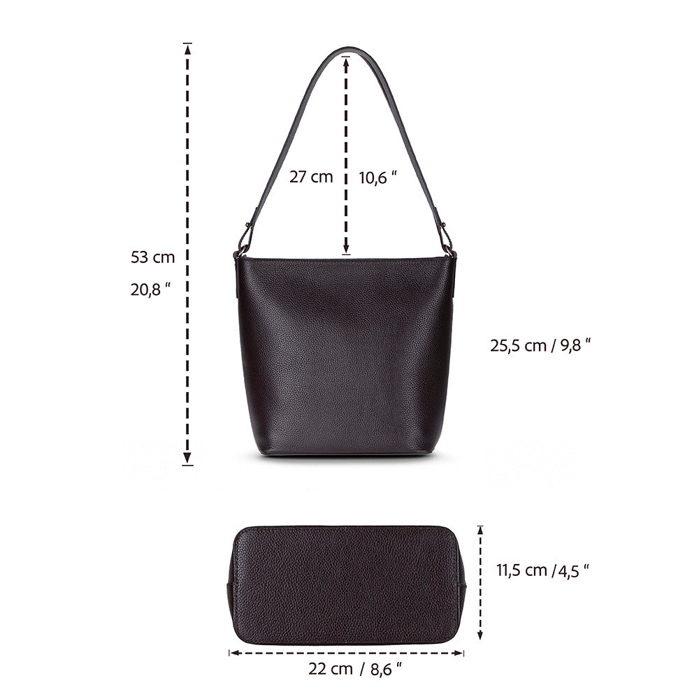 Elena Women’s Leather Tote Bag – Genuine Leather Shoulder Bag for Everyday Function | Minimal & Handcrafted