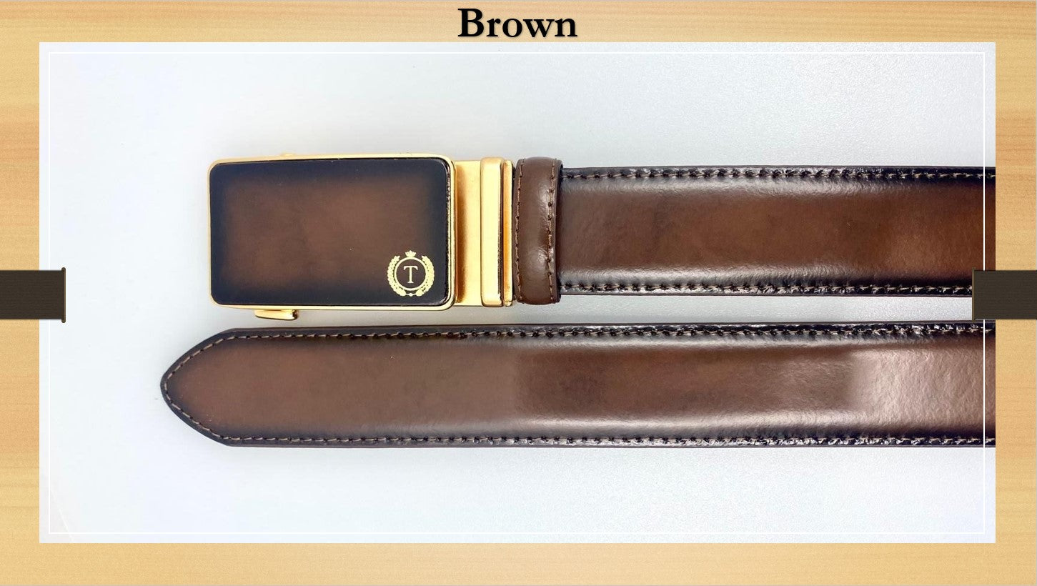 Handmade Luxury Italian Leather Ratchet Smart Belt for Men – Automatic Adjustable Men's Dress Belt | Multiple Colors