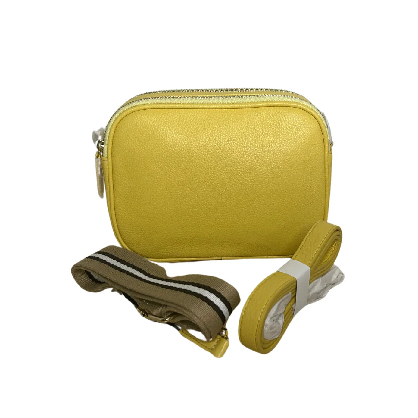Sophia Full-Grain Leather Crossbody Bag – Double-Zip Travel & Everyday Purse