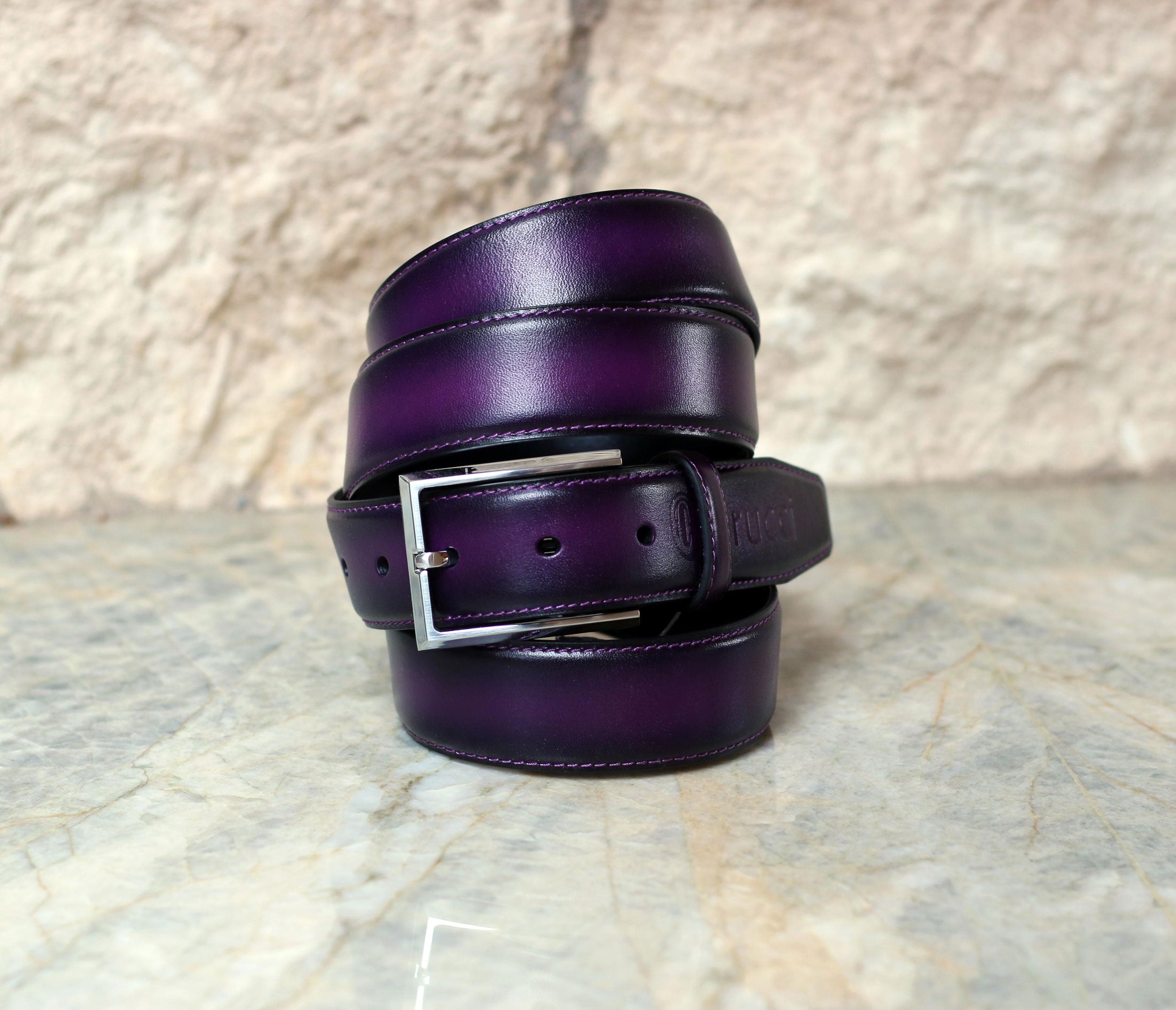 Carrucci Calfskin Loafer - Purple