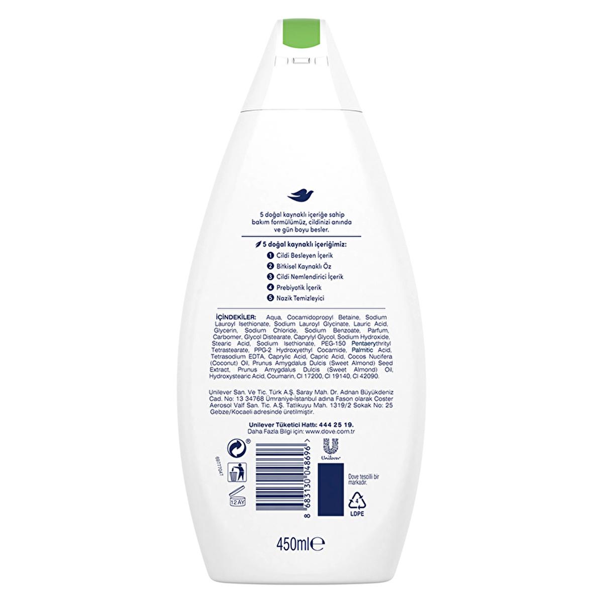 Dove Moisturizing Shower Gel with Coconut Oil & Almond Extract - Nourishing & Hydrating Body Wash, 15.22 fl oz