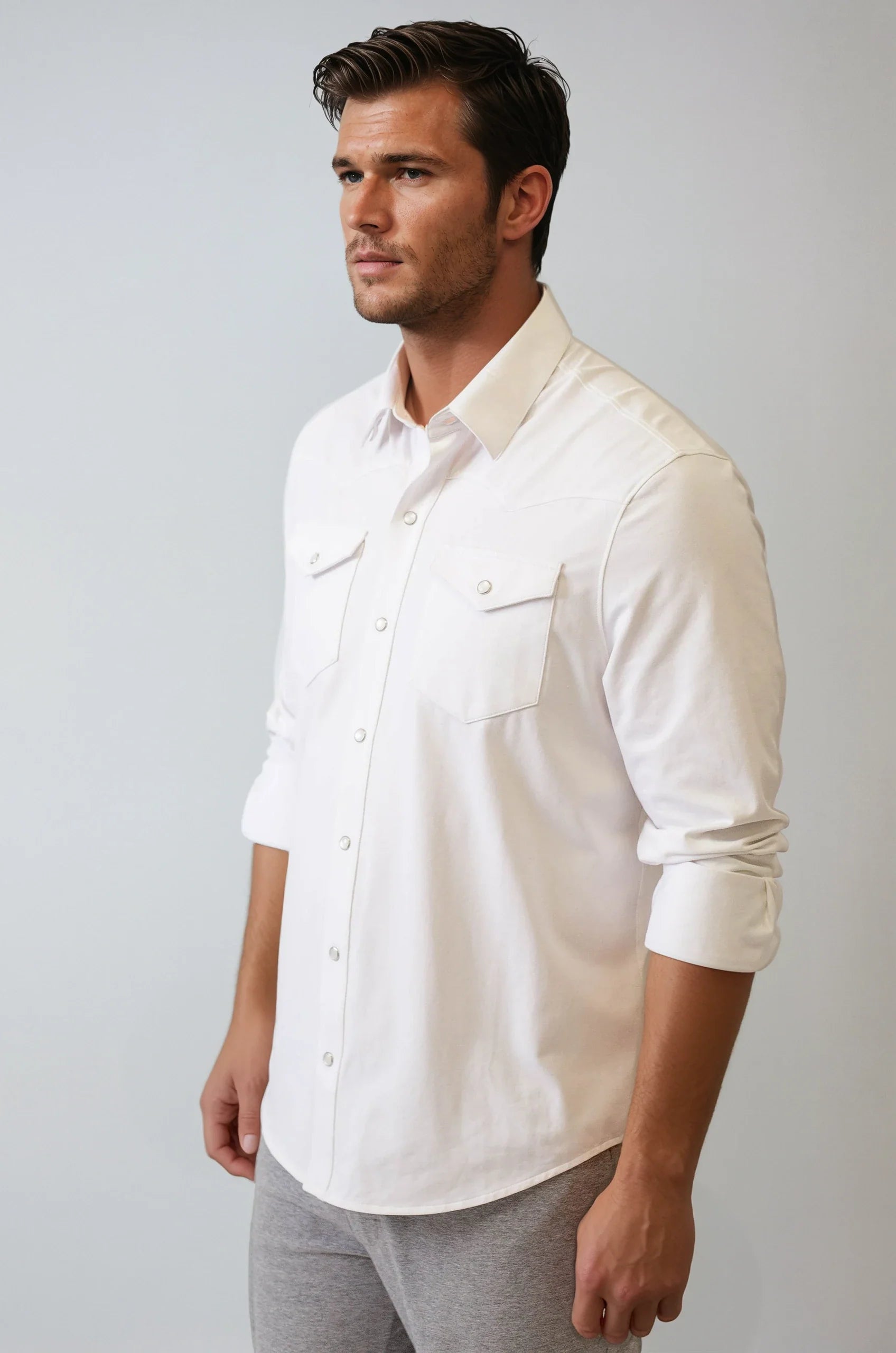Buki's Cinqo Western Tech Shirt - White - Men