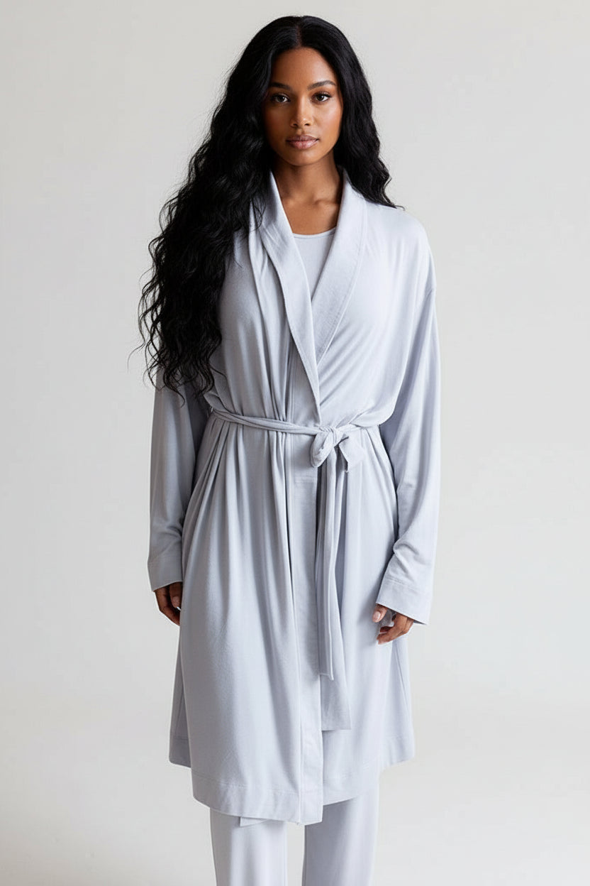Collagen Lounge Robe - Black - Women