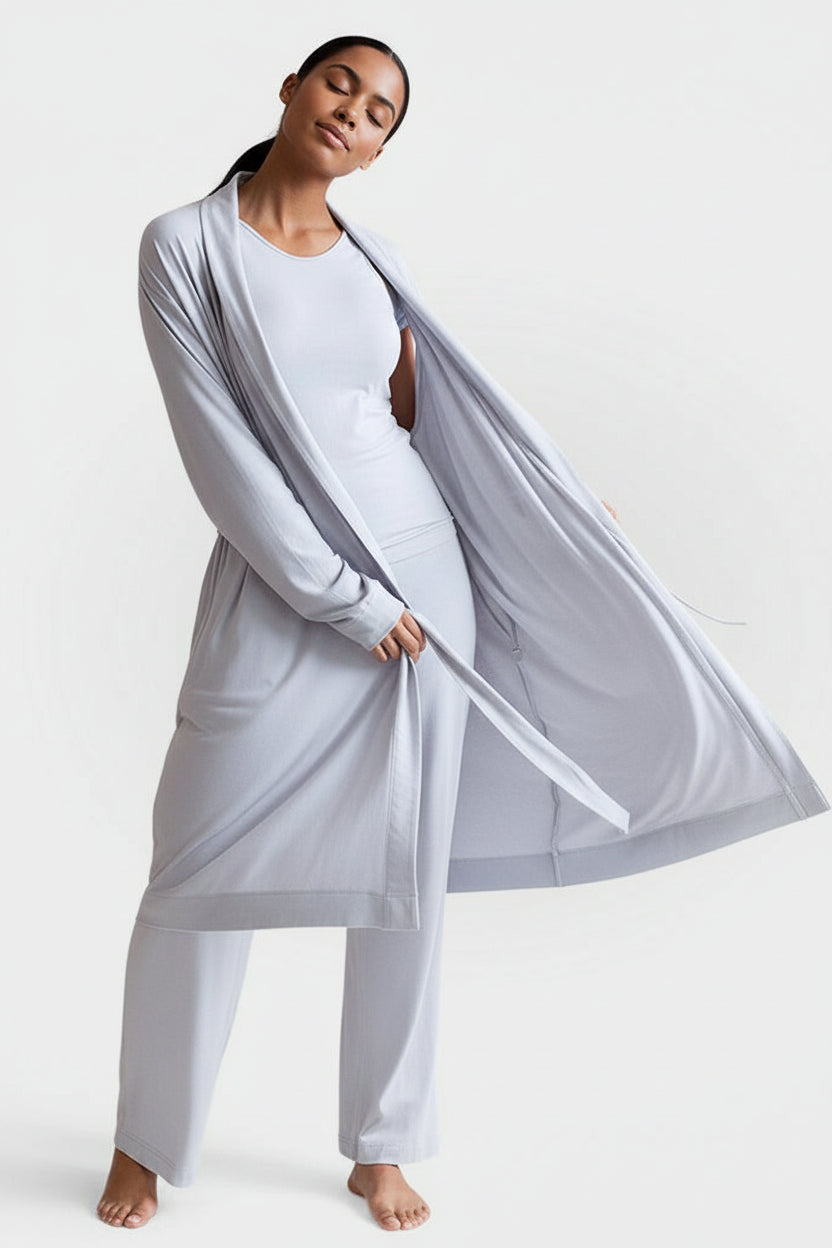 Collagen Lounge Robe - Black - Women