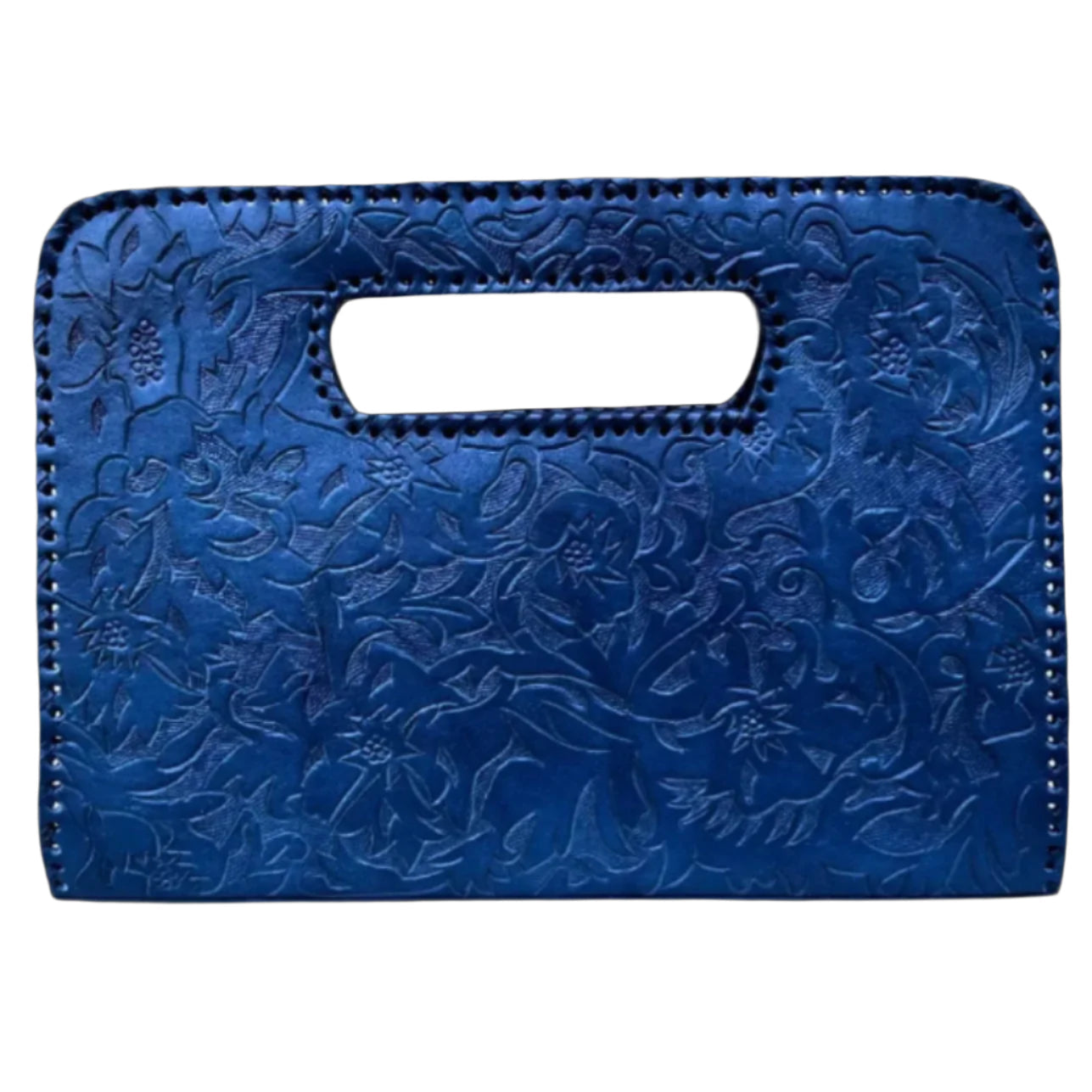 The Claire| Hand-Tooled Leather Statement Clutch