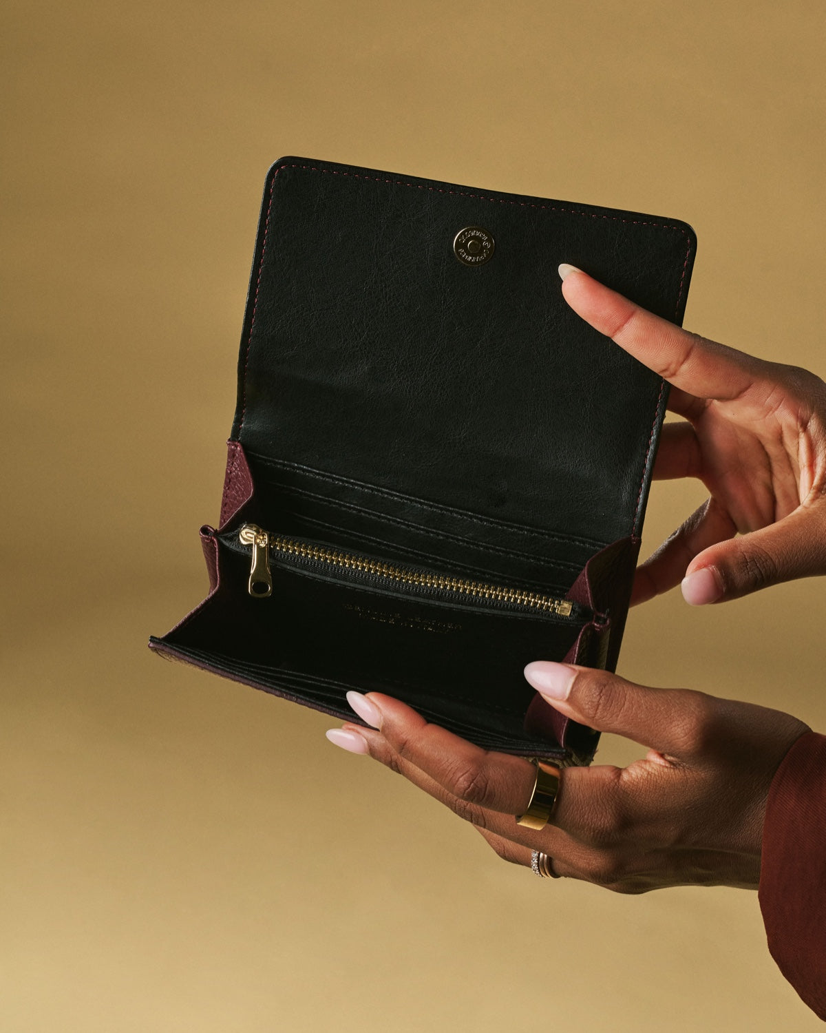 Costanza (eggplant) - Italian calf leather women’s wallet