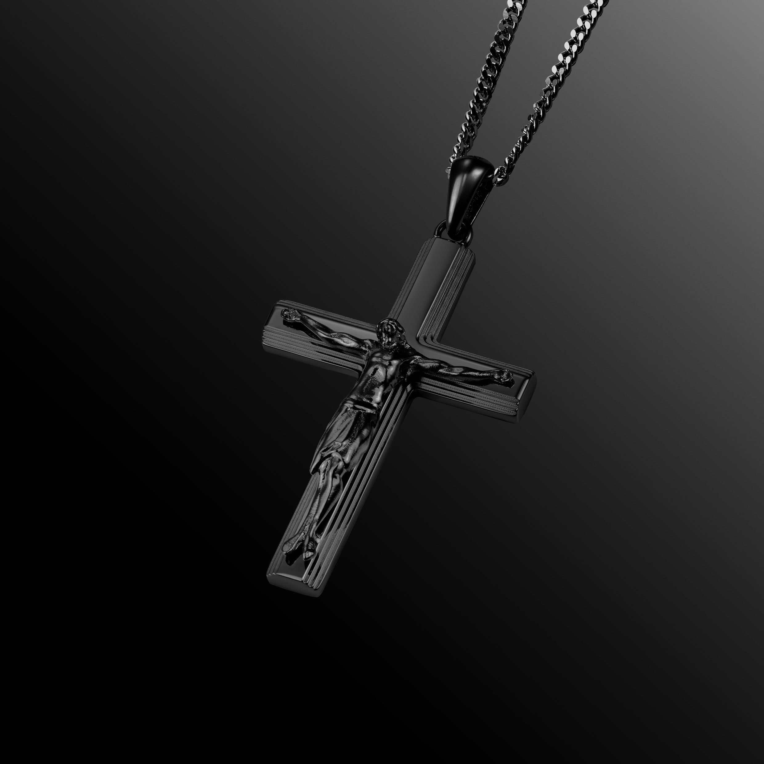 Crucifix Pendant - Stealth