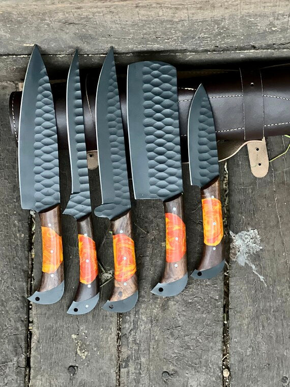 Here’s a fresh, seasonally tuned rewrite with trending keywords, perfect for SEO and gifting themes: Product Title: Damascus Steel Handmade Chef Knife Set with Sharpener – Perfect Gift for Wife, Husband, or Valentine’s Day