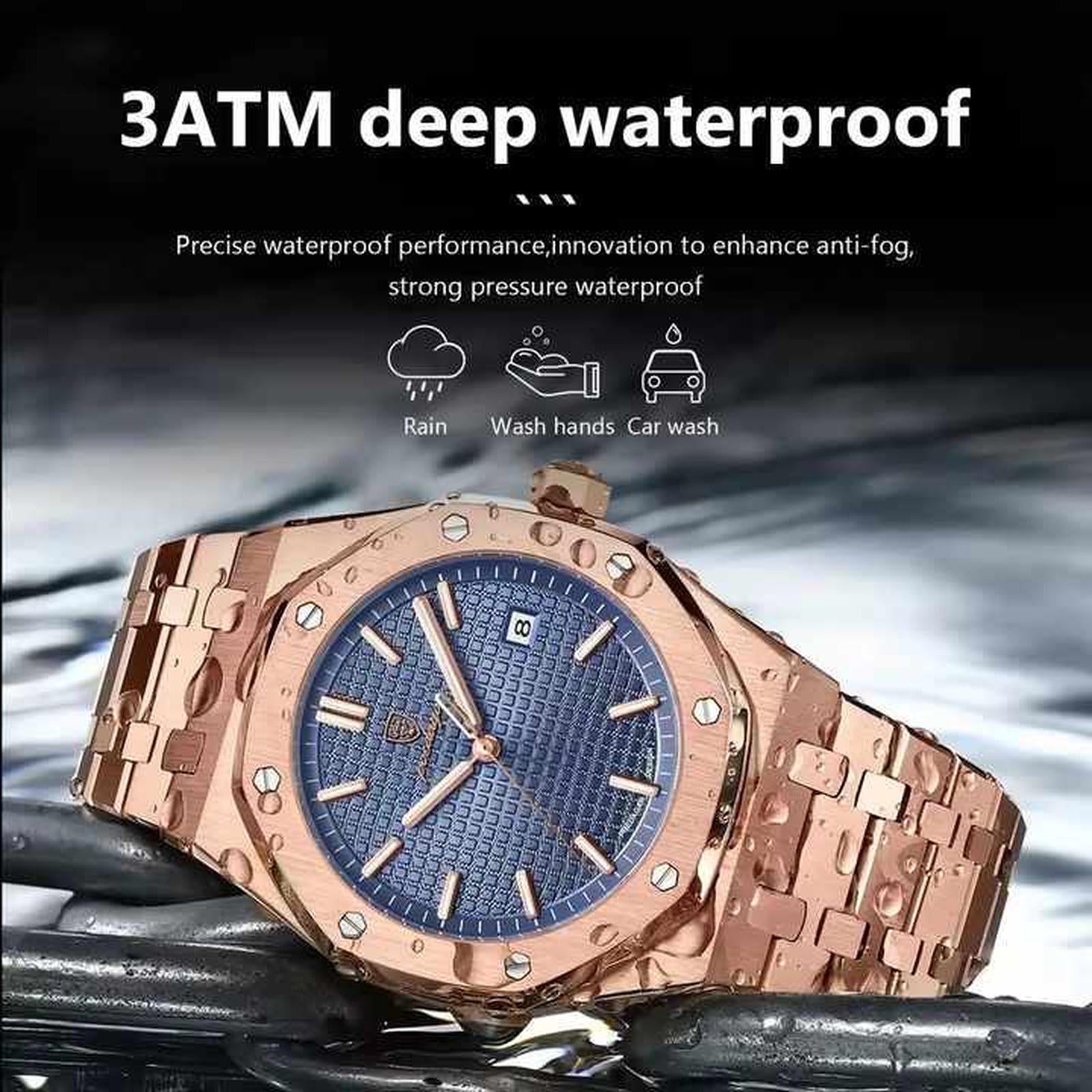 Premium Men's Waterproof Luminous Watch - Elegant Quartz Timepiece