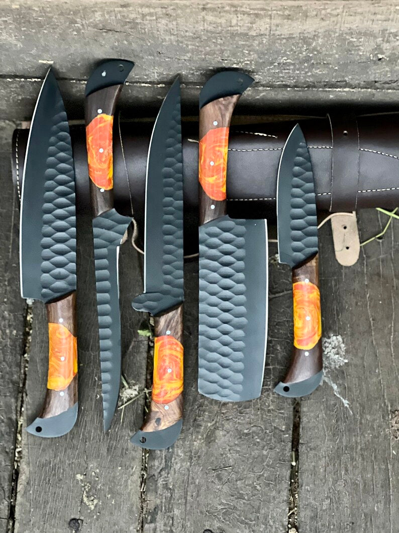 Here’s a fresh, seasonally tuned rewrite with trending keywords, perfect for SEO and gifting themes: Product Title: Damascus Steel Handmade Chef Knife Set with Sharpener – Perfect Gift for Wife, Husband, or Valentine’s Day
