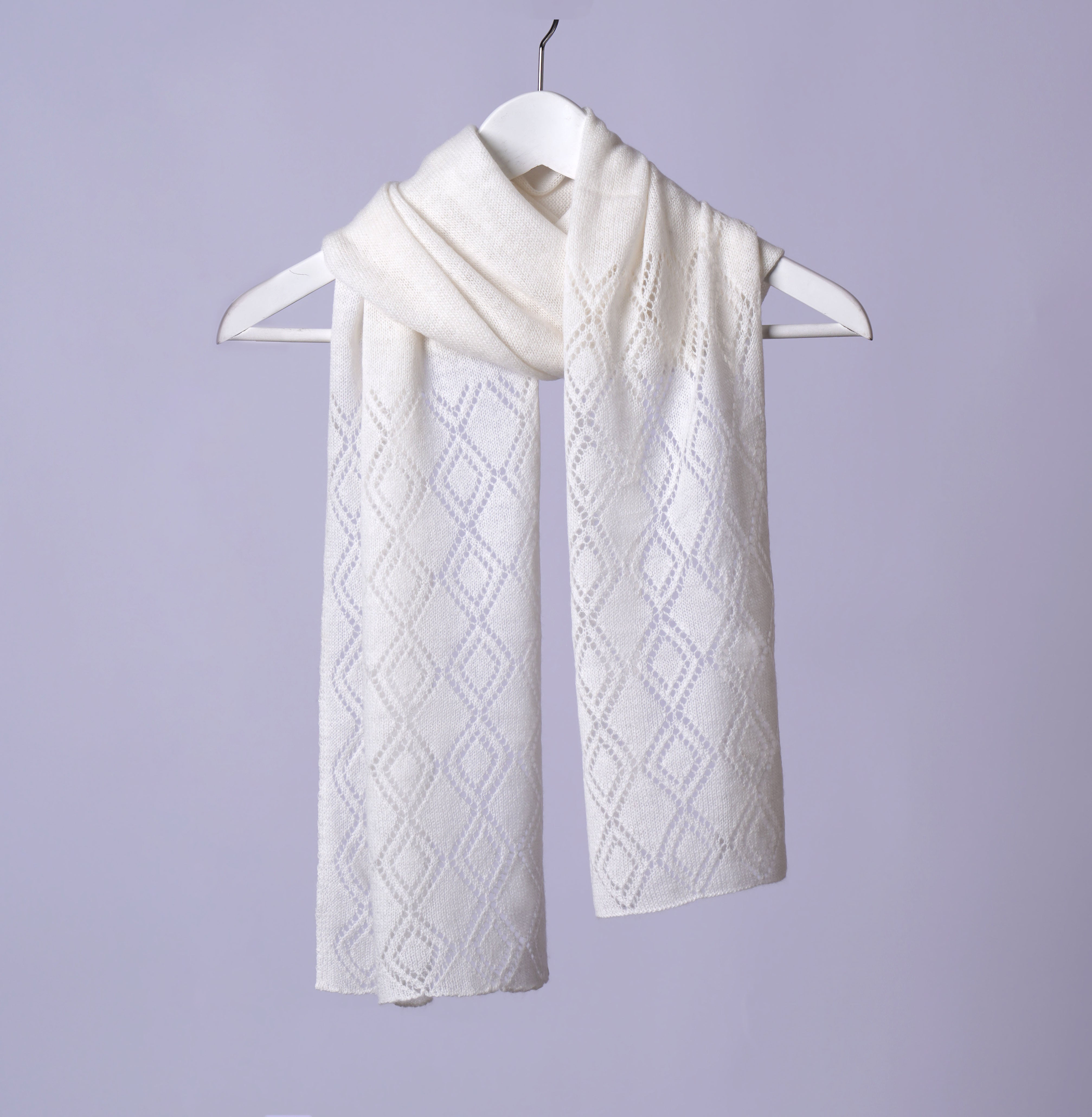 Scarf: Long Diamonds - Pure Mongolian Cashmere