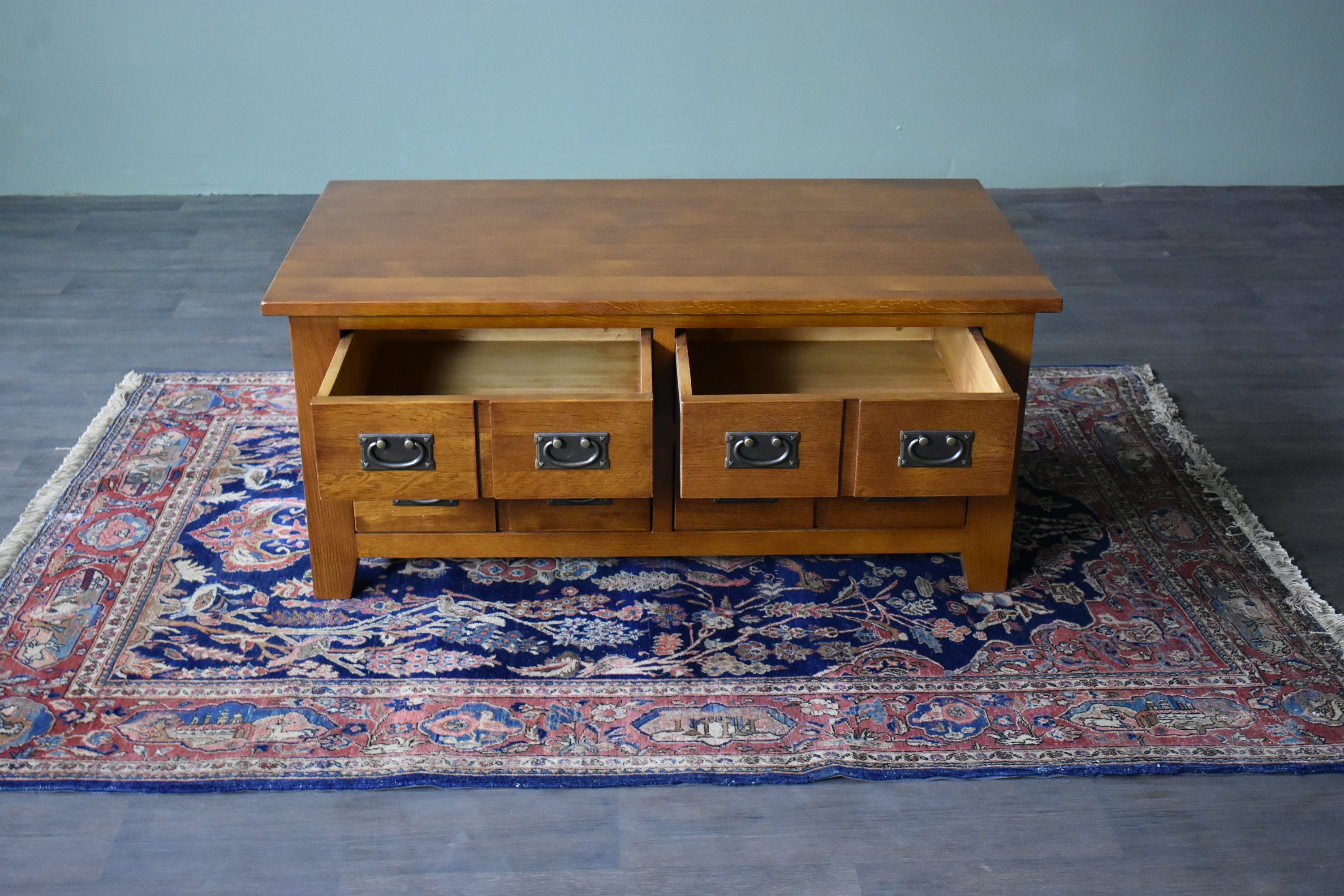 Mission 8 Drawer Coffee Table