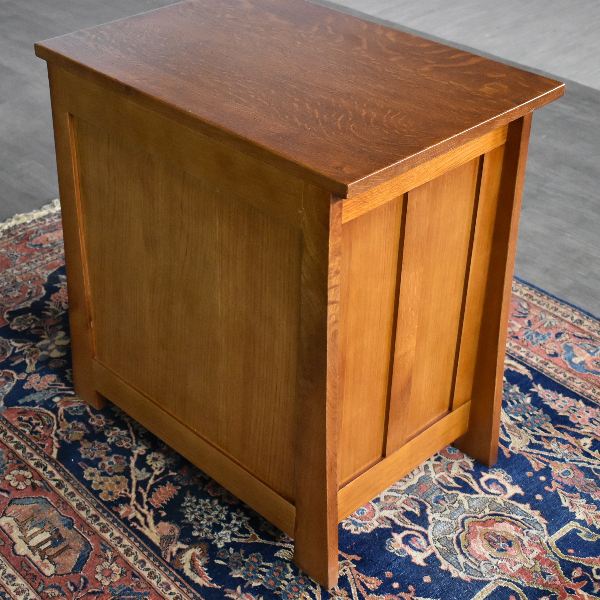 Mission Style Solid Oak Nightstand Model - Michael's Cherry Stain