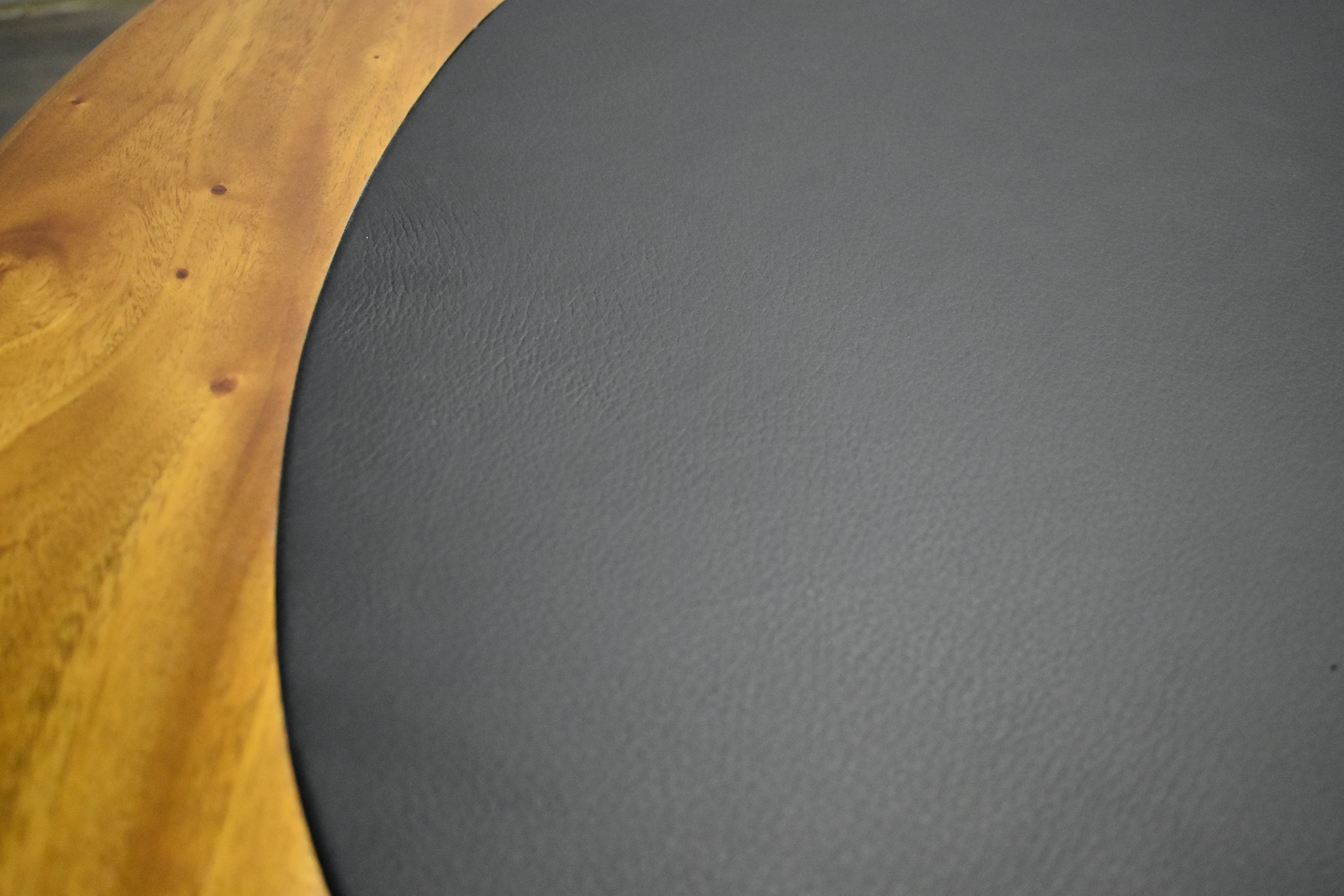 Legacy Mahogany Wood Leather Top Kidney Desk - Light Brown Walnut