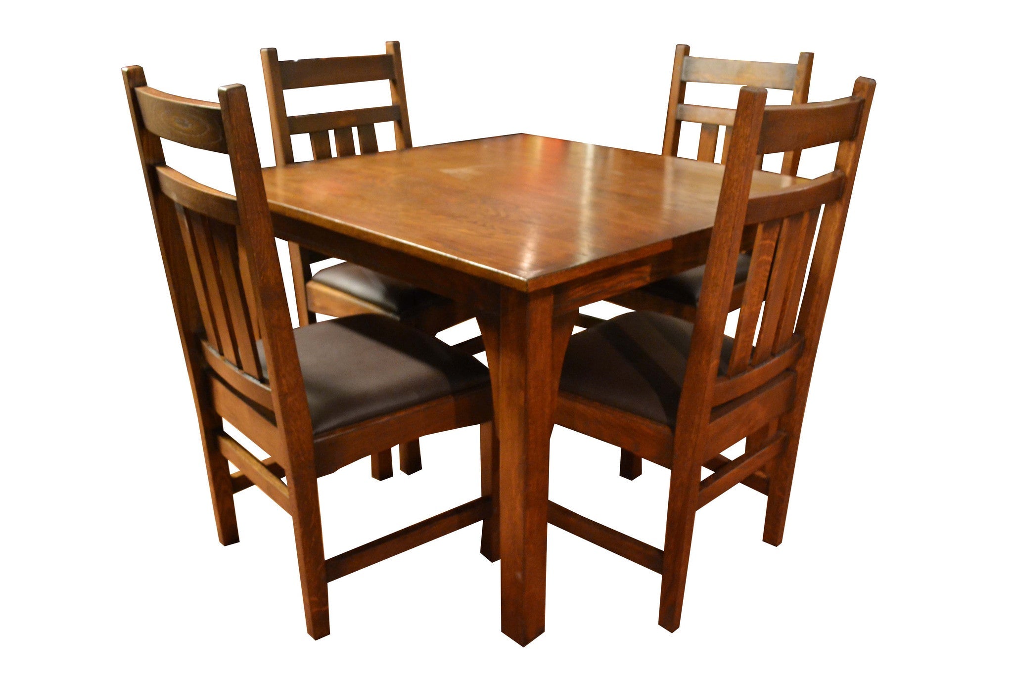 Mission Style White Oak Square Dining Table - (2 Colors Available)