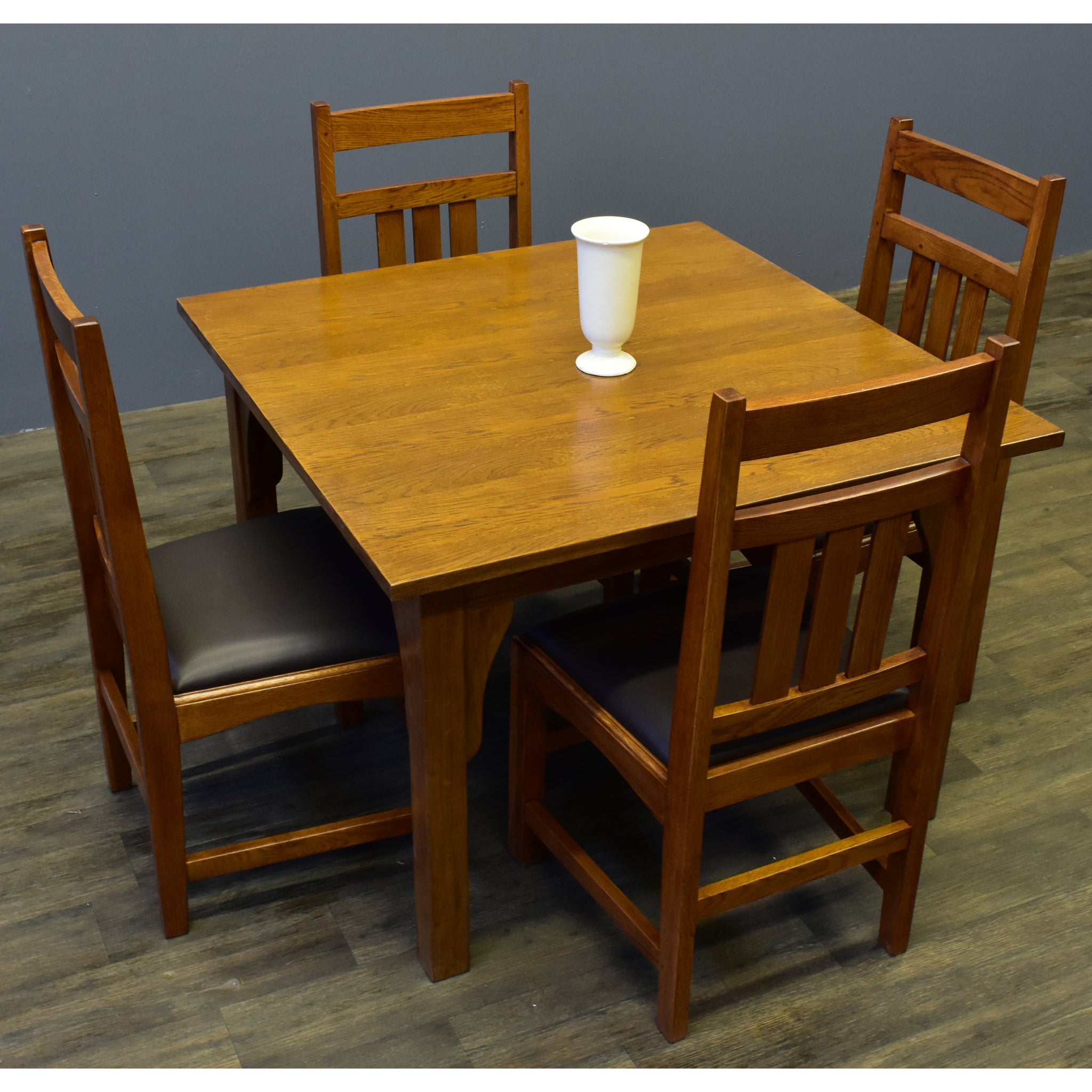 Mission Style White Oak Square Dining Table - (2 Colors Available)