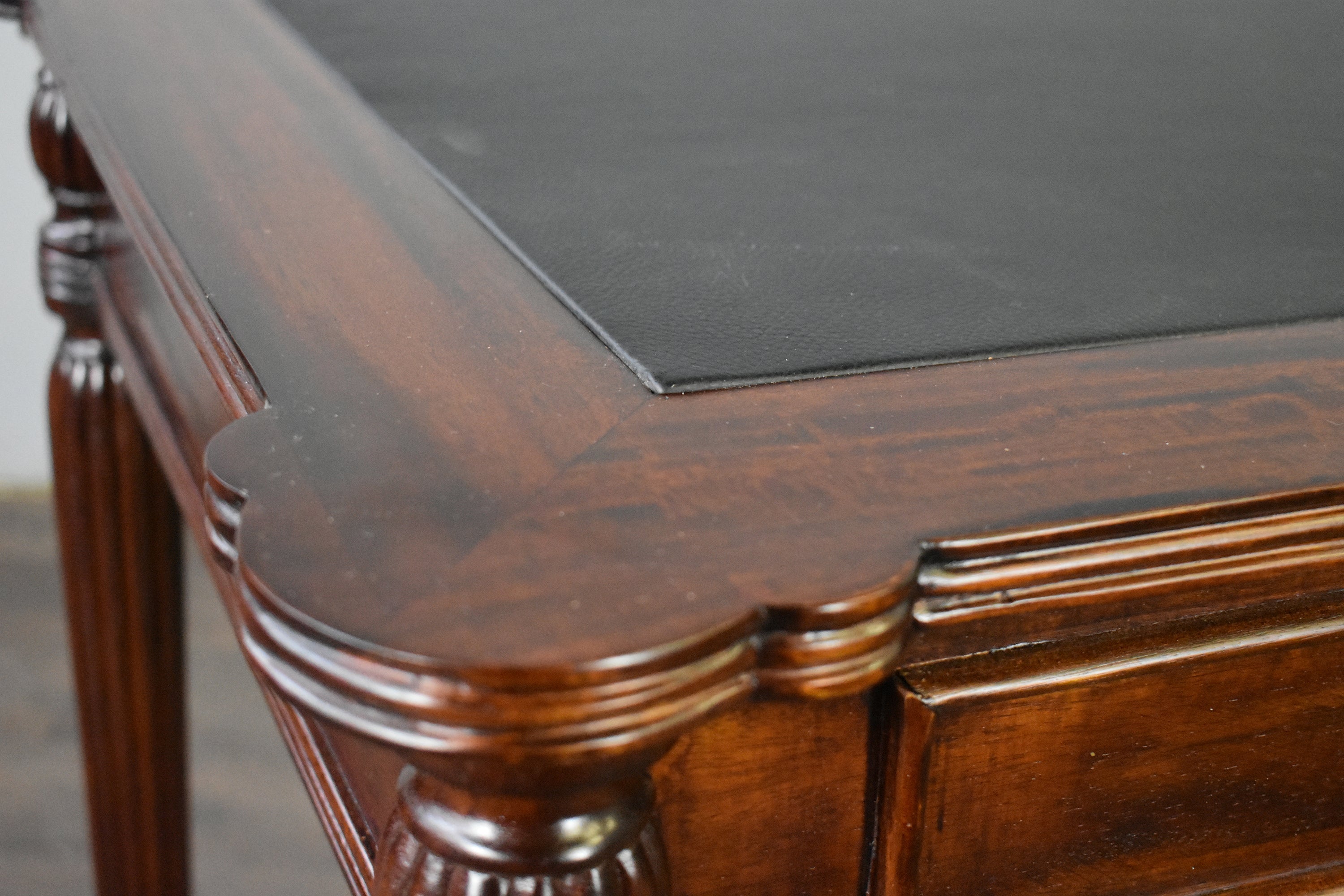 Legacy Leather Top Desk - Brown Walnut
