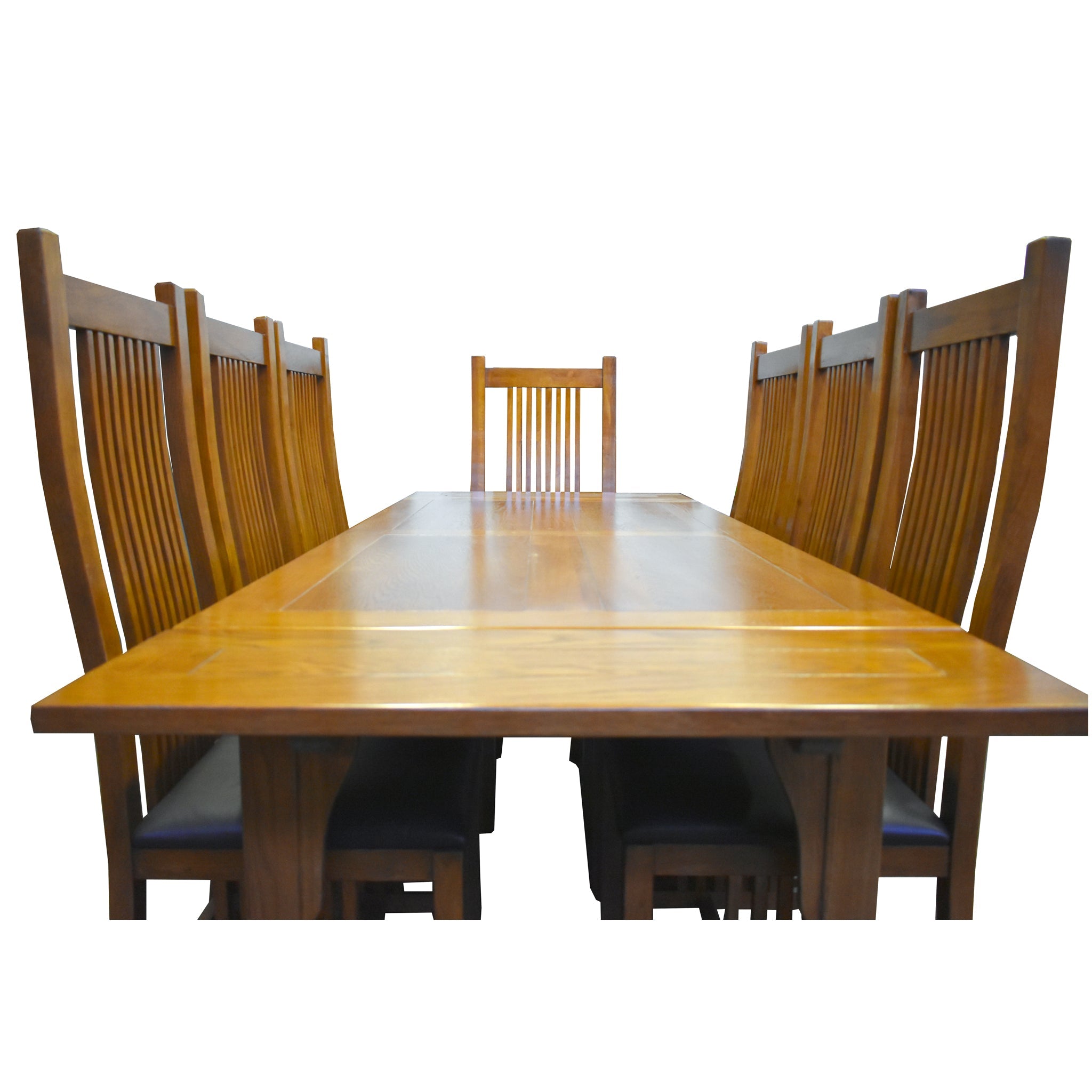 Mission Style Leaf Table-High Back Chair Dining Set-2 Color Available