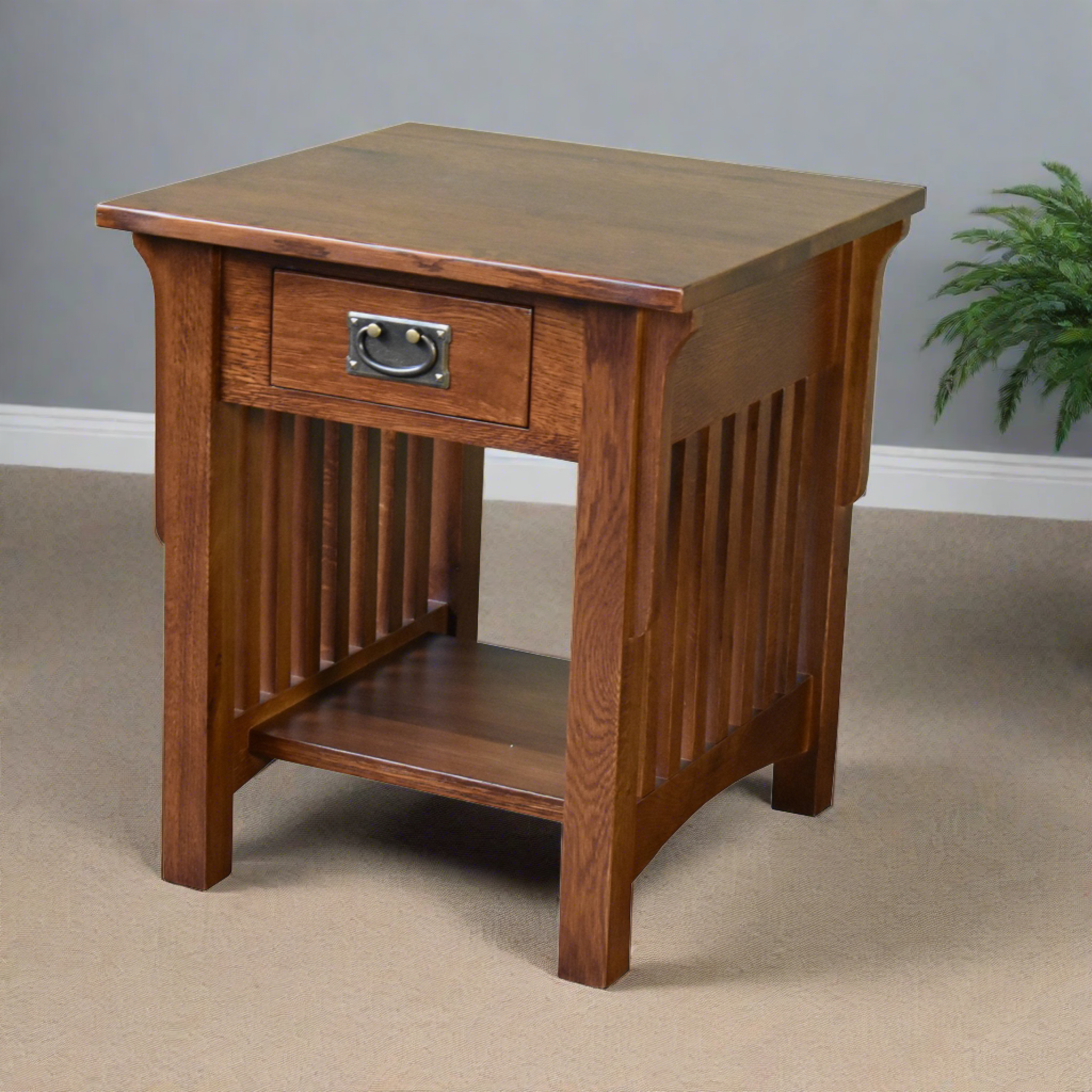 Mission Quarter Sawn Oak 1-Drawer Crofter End Table