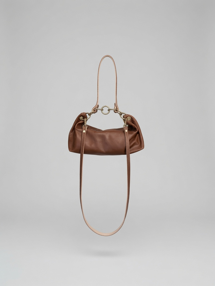 Blair Shoulder Bag, Brown Leather