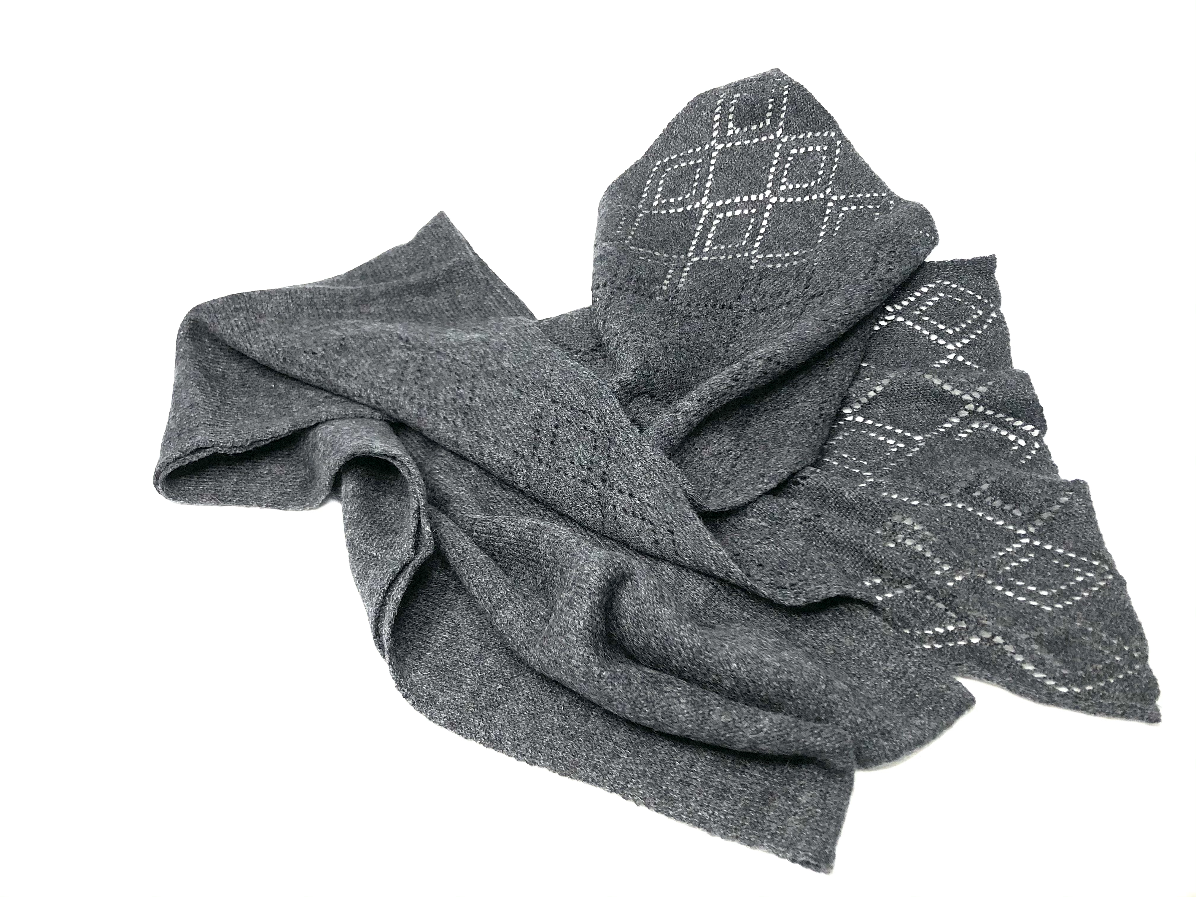 Scarf: Long Diamonds - Pure Mongolian Cashmere