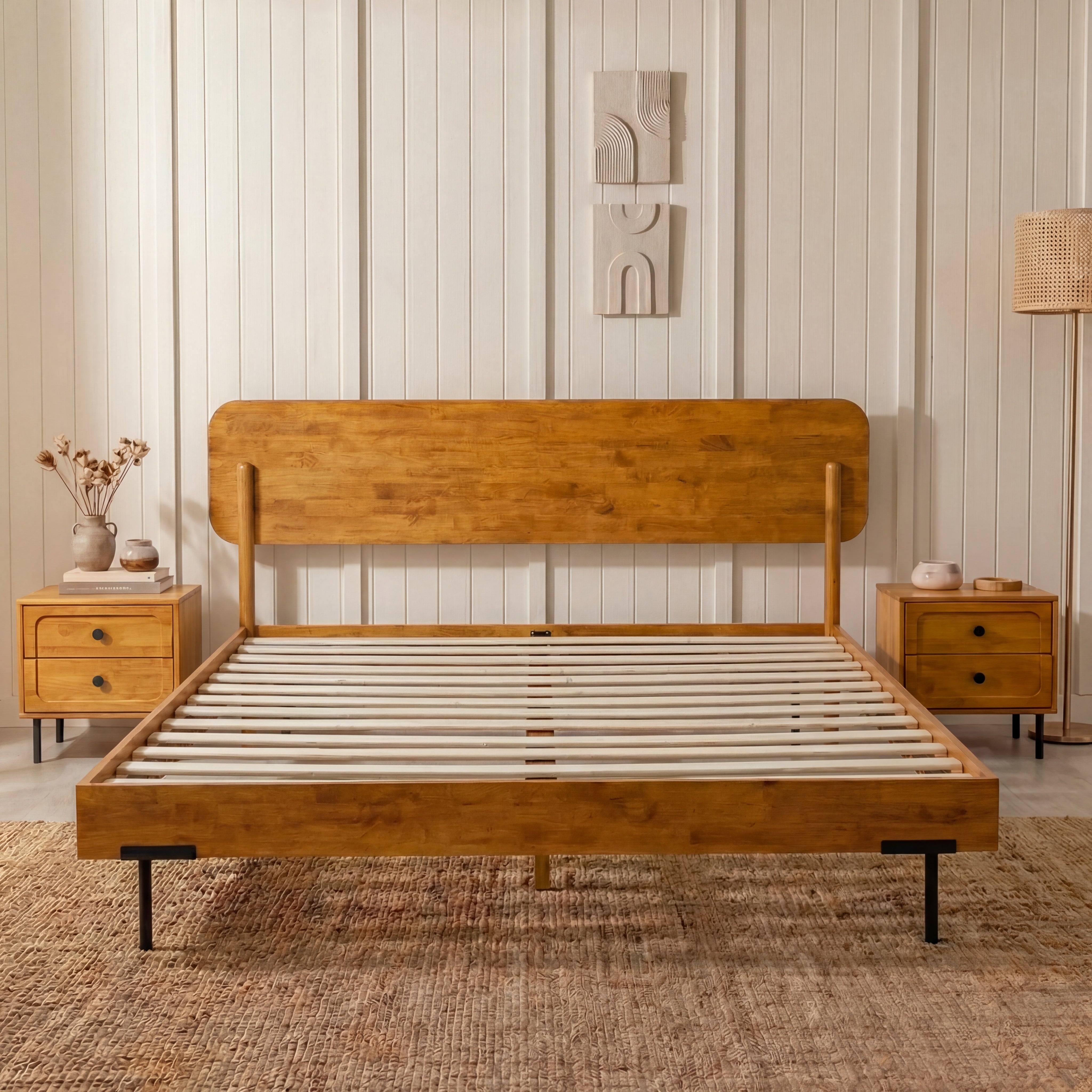 Frida Solid Wood Bed Frame